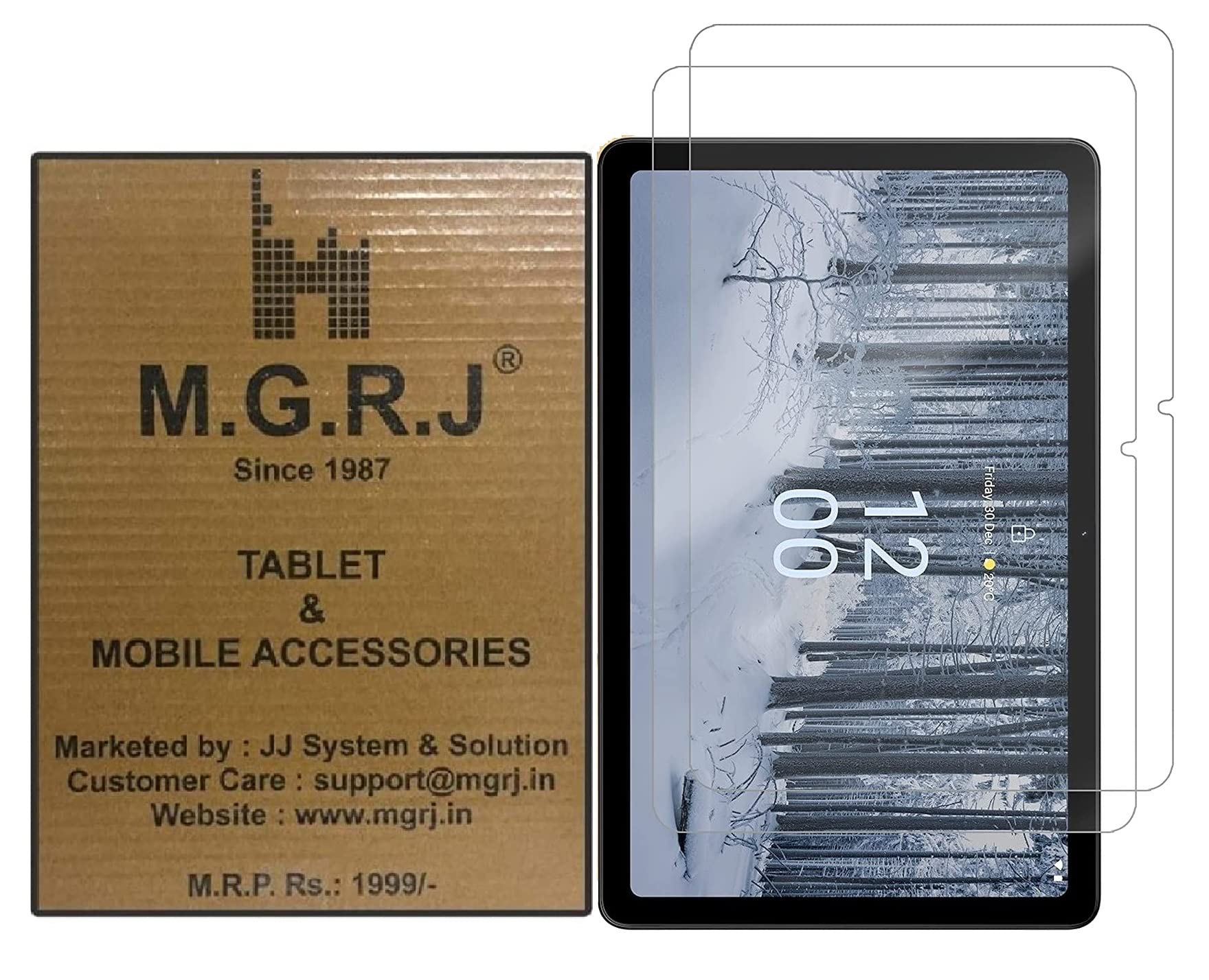 M.G.R.J® Tempered Glass Screen Protector for Nokia Tab T21 (10.4" inch) (2022) (Pack of 2) (B0BZSNLDTJ) Amazon Price History, Amazon Price Tracker