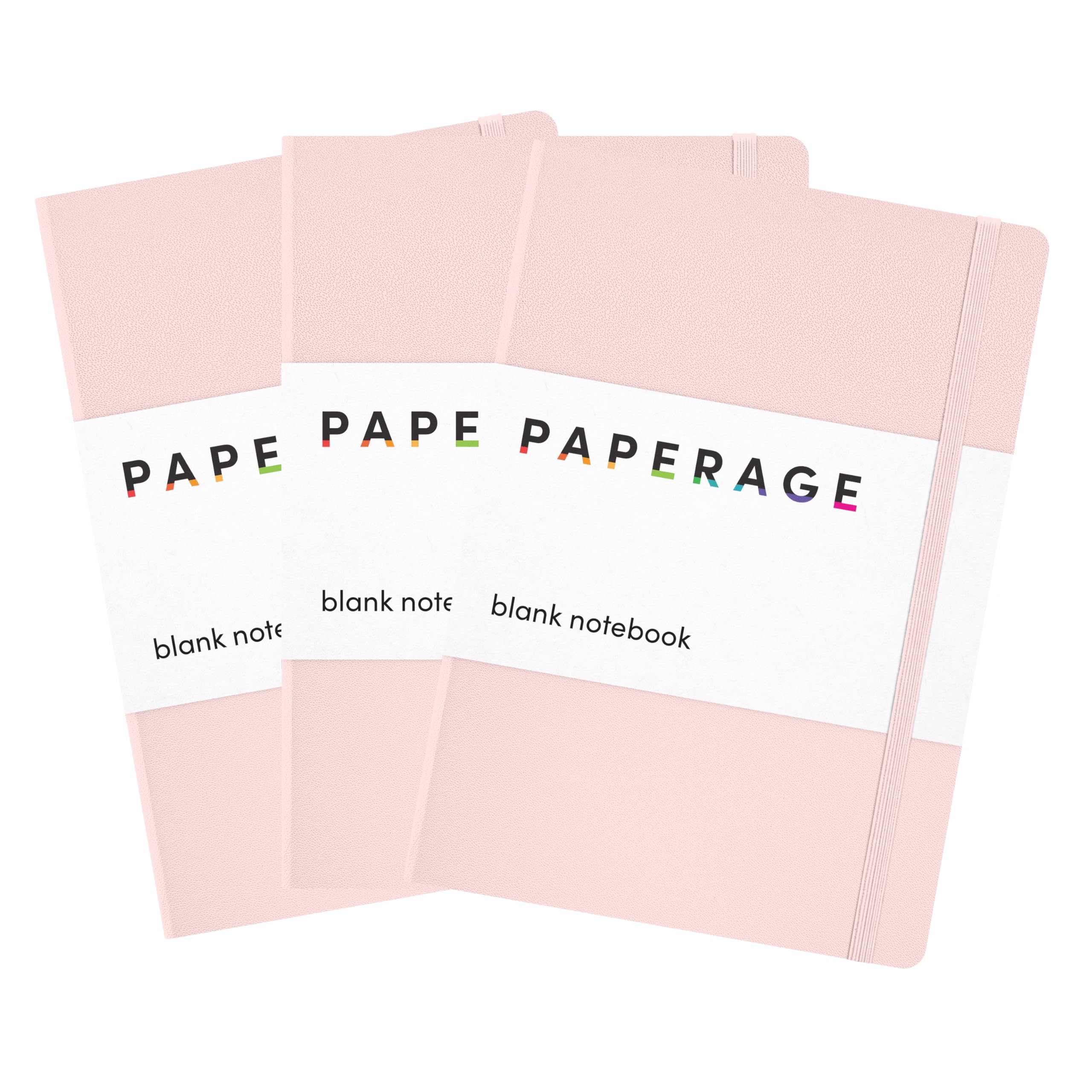 PAPERAGE Blush Lined Journal Notebook 3-Pack, 5.6" x 8", 160 Pages Each, 100 GSM Paper | Value Pack for Work, School & Note Taking - main product image