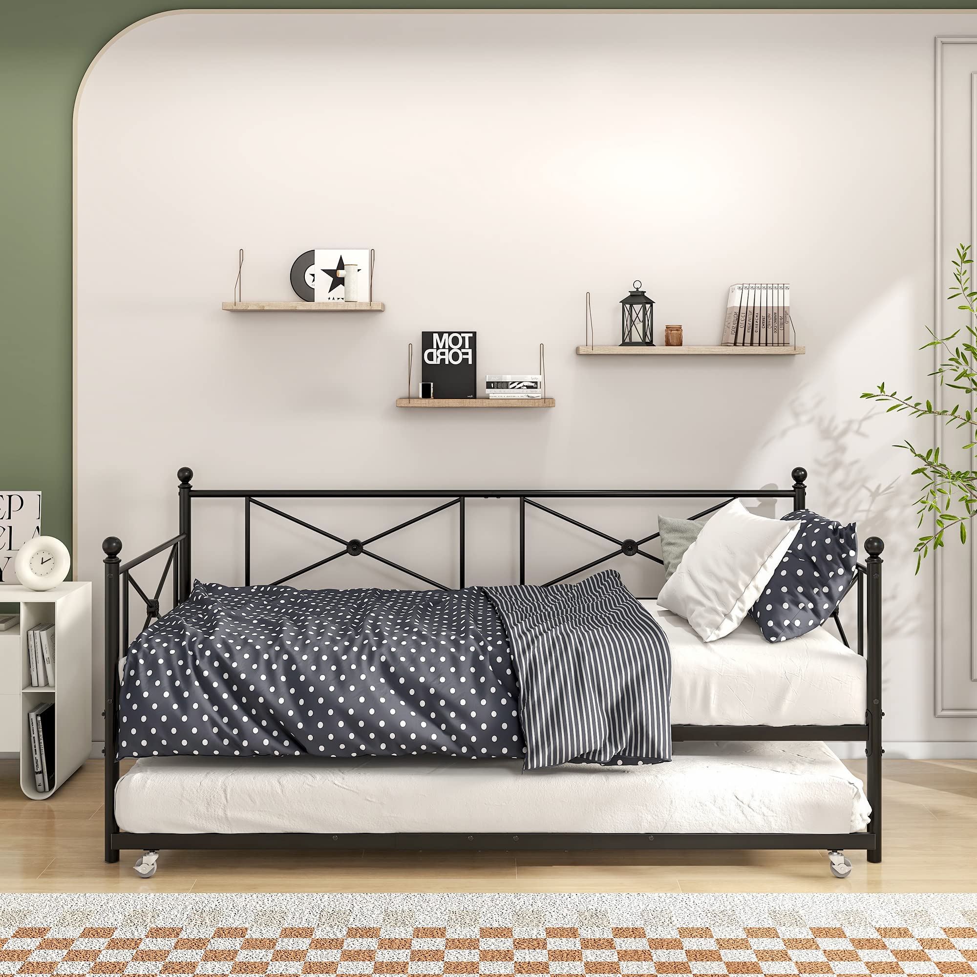 Amazon｜FOUBAM 金属鉄のベッドフレームのリビングルームのソファ