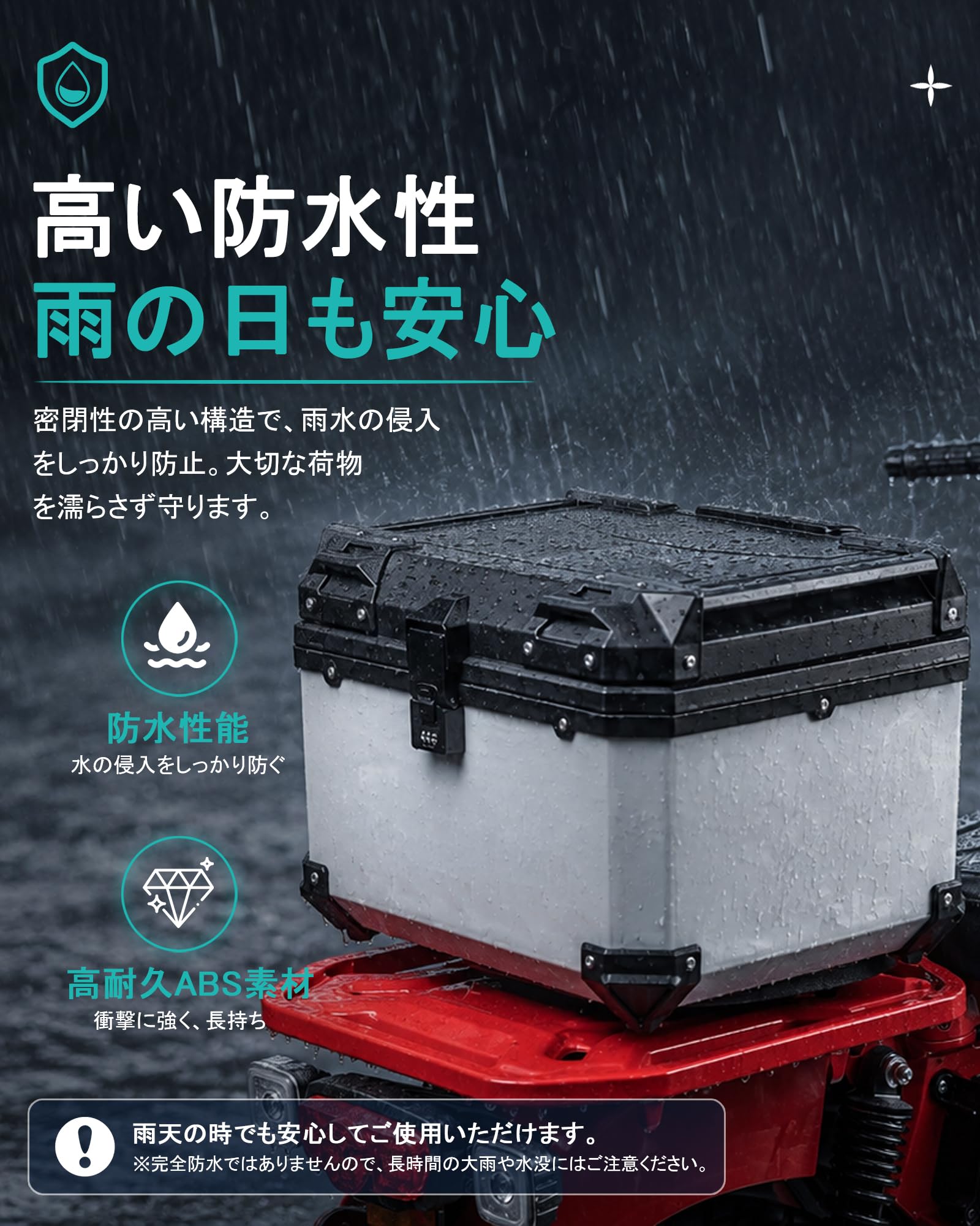 Amazon | HI-LINE バイク リアボックス 【ダイヤルロック式】 トップ
