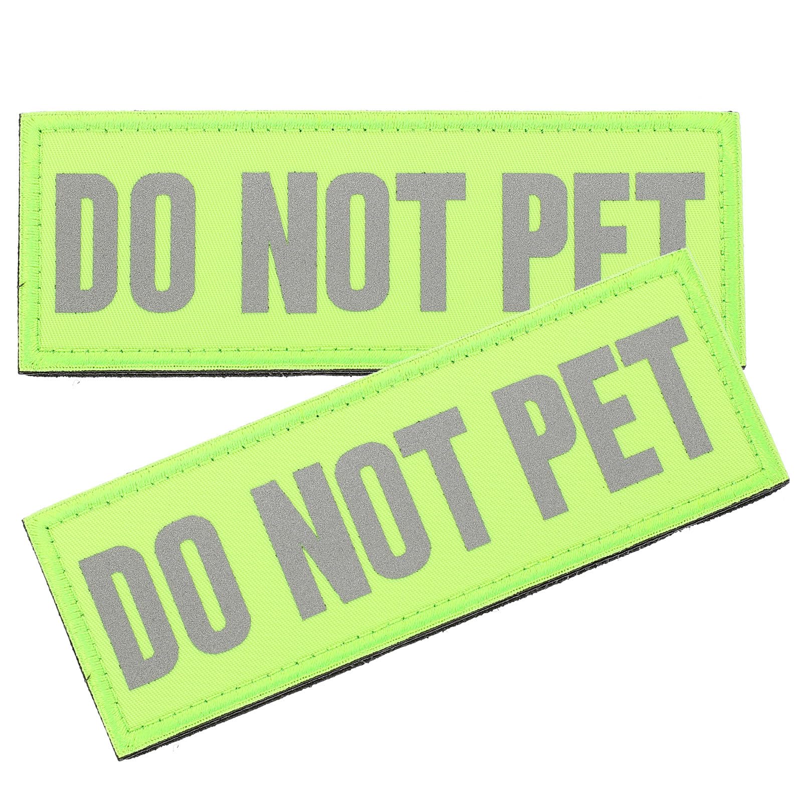 Yardwe Reflective Service Dog Patches for Harnesses Adhesive do Not Pet Stickers Night Safety Visibility for Assistance Dog Vest
