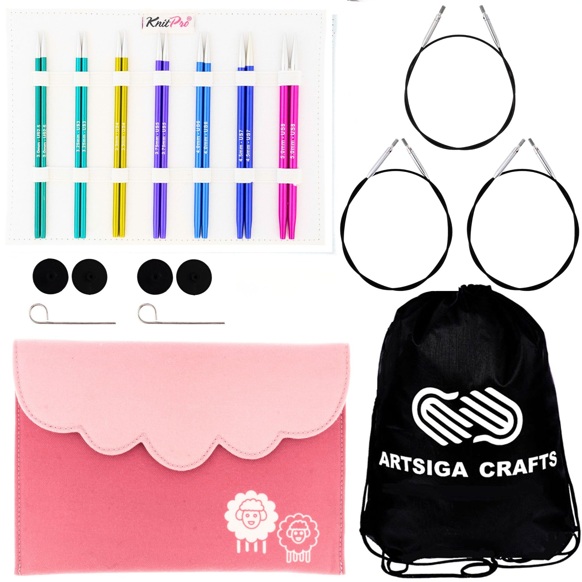 Amazon.com: KnitPro Zing Midi Set 4 inch Circular Knitting Needles