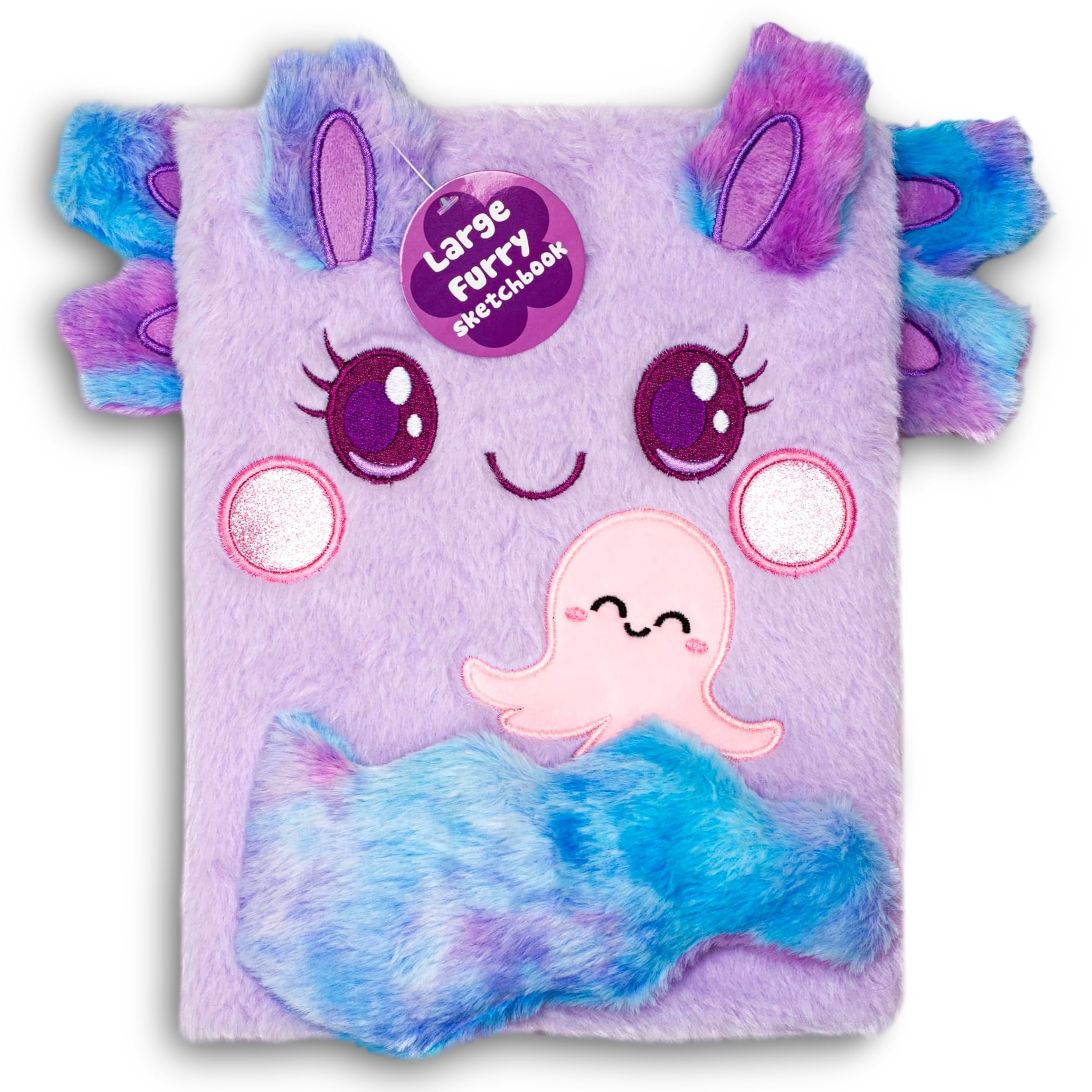 VOTUM Fuzzy Sketch Book: Personalized Artist Sketchbook: Sketching, Drawing and Creative Doodling. Notebook and Sketchbook to Draw and Journal (Axolotl)