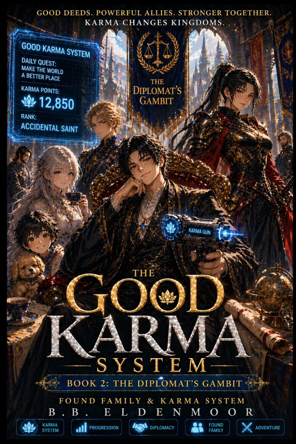 The Diplomat's Gambit: A LitRPG Isekai Progression Fantasy with Diplomacy, Found Family & Karma System (The Good Karma System Series)