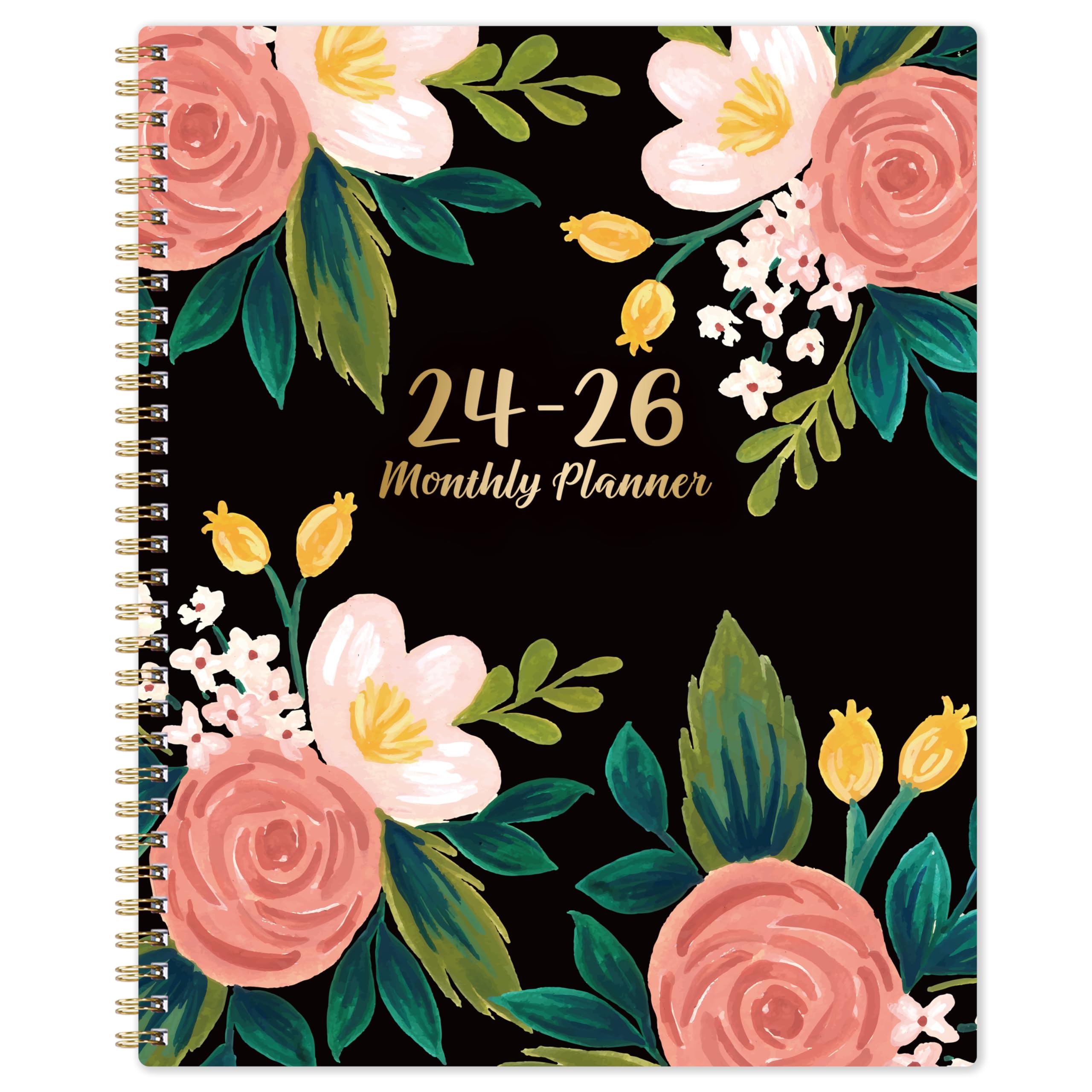 2025-2027 Monthly Planner/Calendar - Jul 2025 - Jun 2027, 2 Year Planner 25-27, Monthly Calendar 2025-2027 with Two-Side Pocket, 9'' x 11'', Tabs, Sturdy Binding