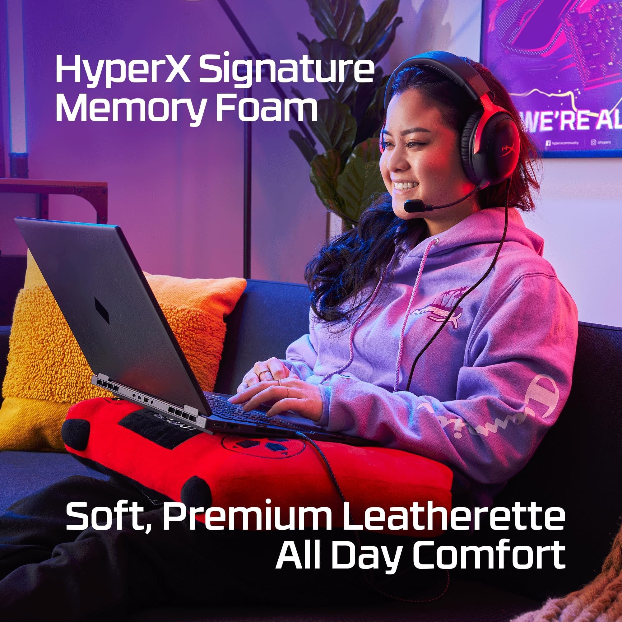 HyperX Cloud III, Cuffie da Gaming con Cavo USB-C, Controlli Audio Integrati, Telaio in Alluminio, Cuscinetti in Memory Foam Rivestiti in Similpelle, Adatto per PS4, Xbox e PC, Nero/Rosso