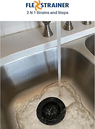 Miniatura 5 de Colador y tapón de drenaje para fregadero de cocina 2 en 1, cesta termoplástica sin BPA, se adapta a desagües estándar de 3.5 pulgadas, apto para