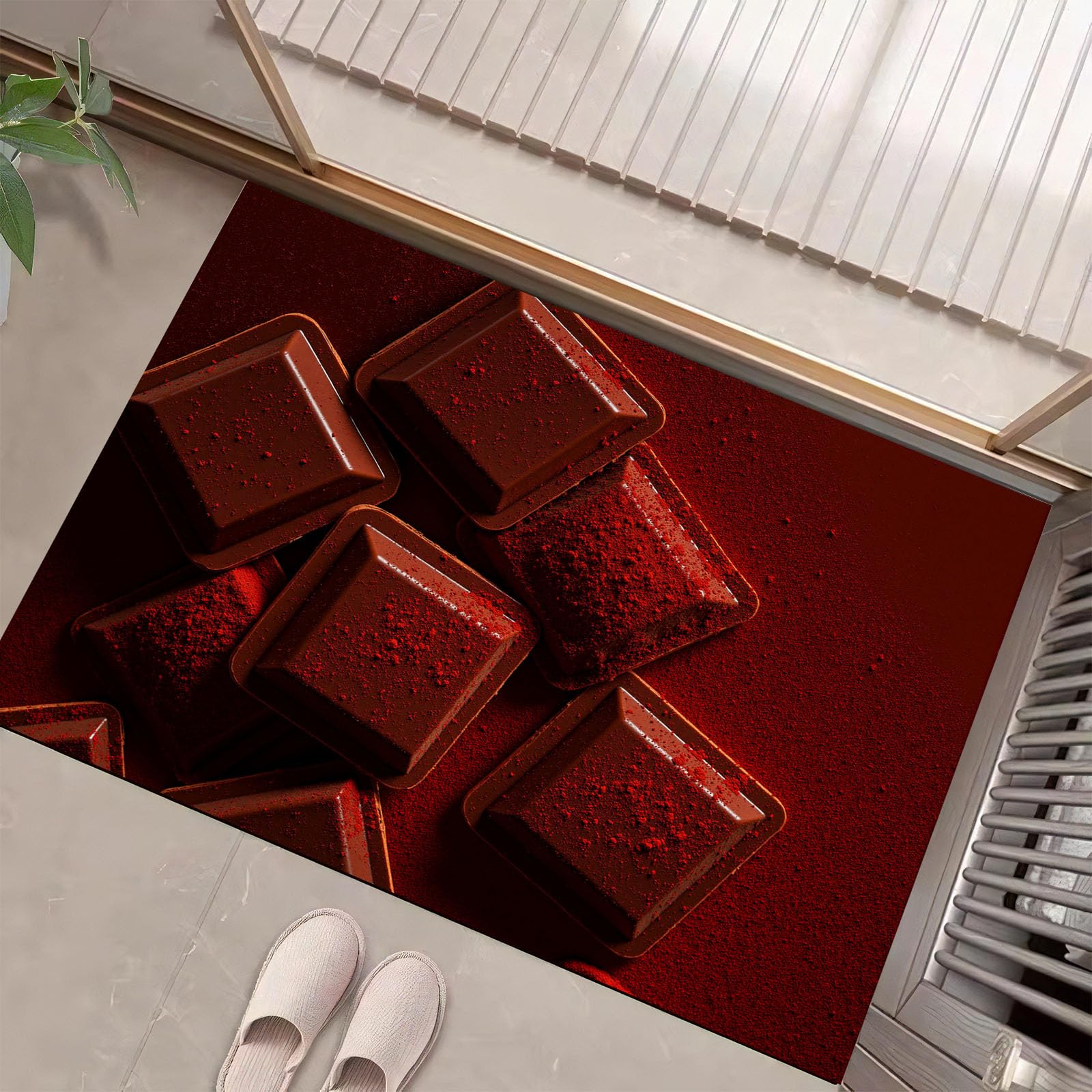 Paillasson intérieur lavable 50x80cm pour éliminer l'humidité et les glissades