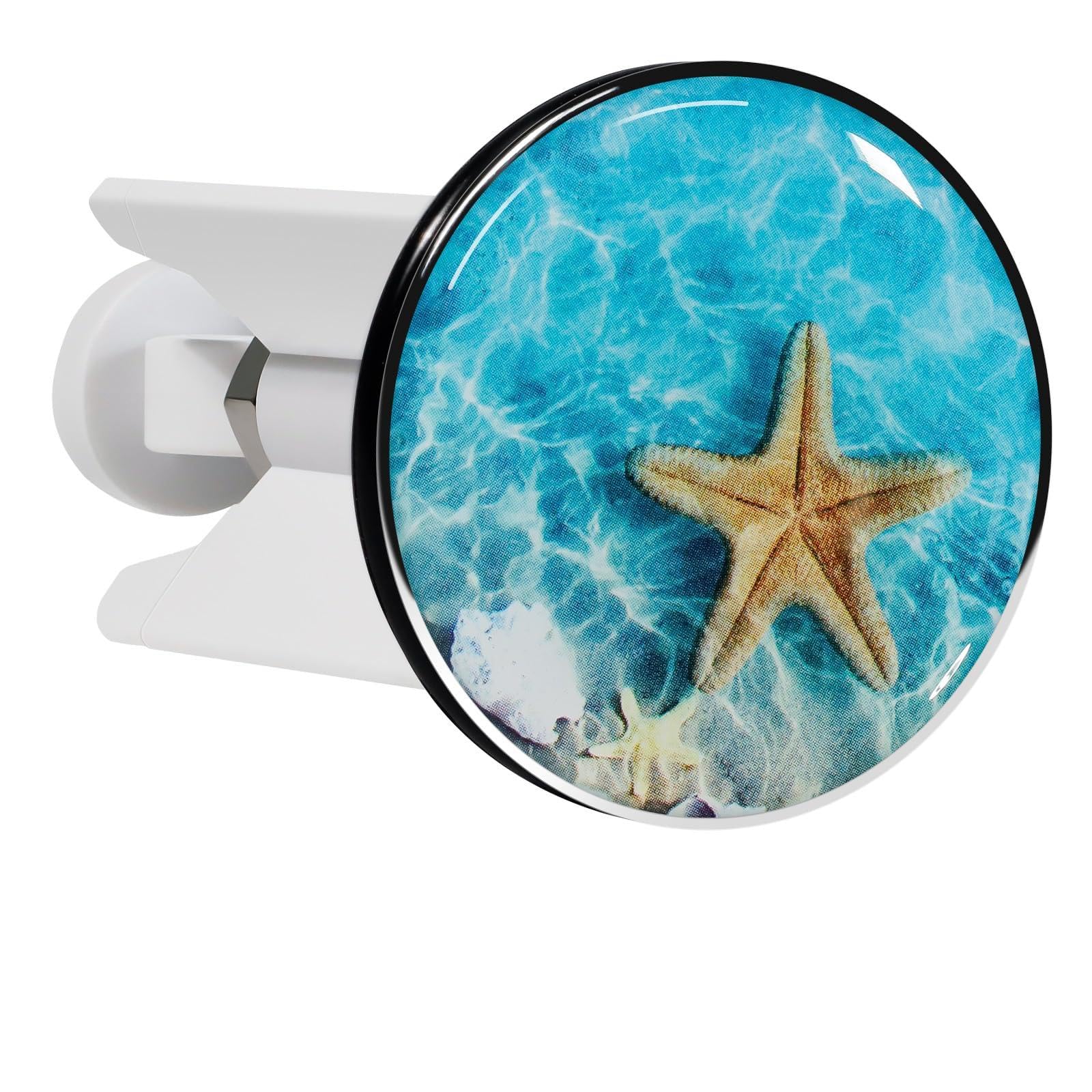 Universal Sink Plug, 40mm Bathroom Basin Sink Plug Replacement Drain Pop-Up Plug Height Adjustable Bathroom Plugs for Bathroom Kitchen All Standard Sinks, Starfish