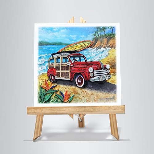 Miniatura 5 de Red Bus On The Beach, tarjeta Under The Sea, nueva aventura, viaje por carretera, tarjeta de viaje para cumpleaños, graduación, felicitaciones,