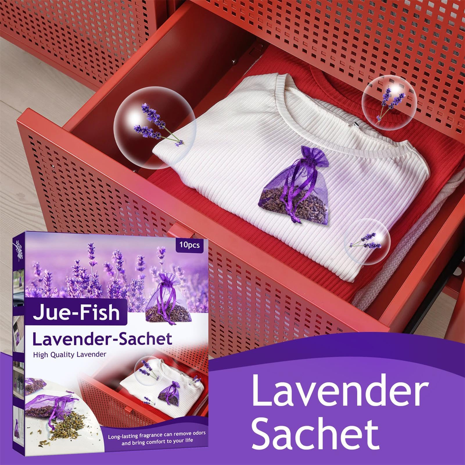 ZIDINA 28 Sachets de Lavande Séchée pour Maison, et Voiture – Sachet Lavande Armoire, Désodorisant Naturel et Antimites Vetements AR - Longue Durée Sachet Parfumé Armoire