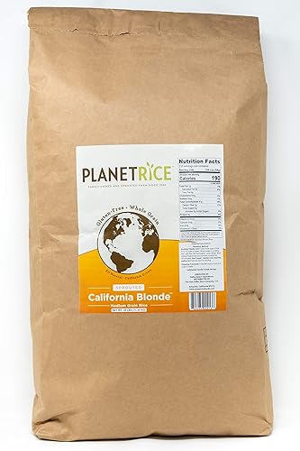 Miniatura 4 de Arroz Gaba marrón germinado cultivado localmente en California sin gluten y sin OGM 22onzas paquete de 6 Planet Rice