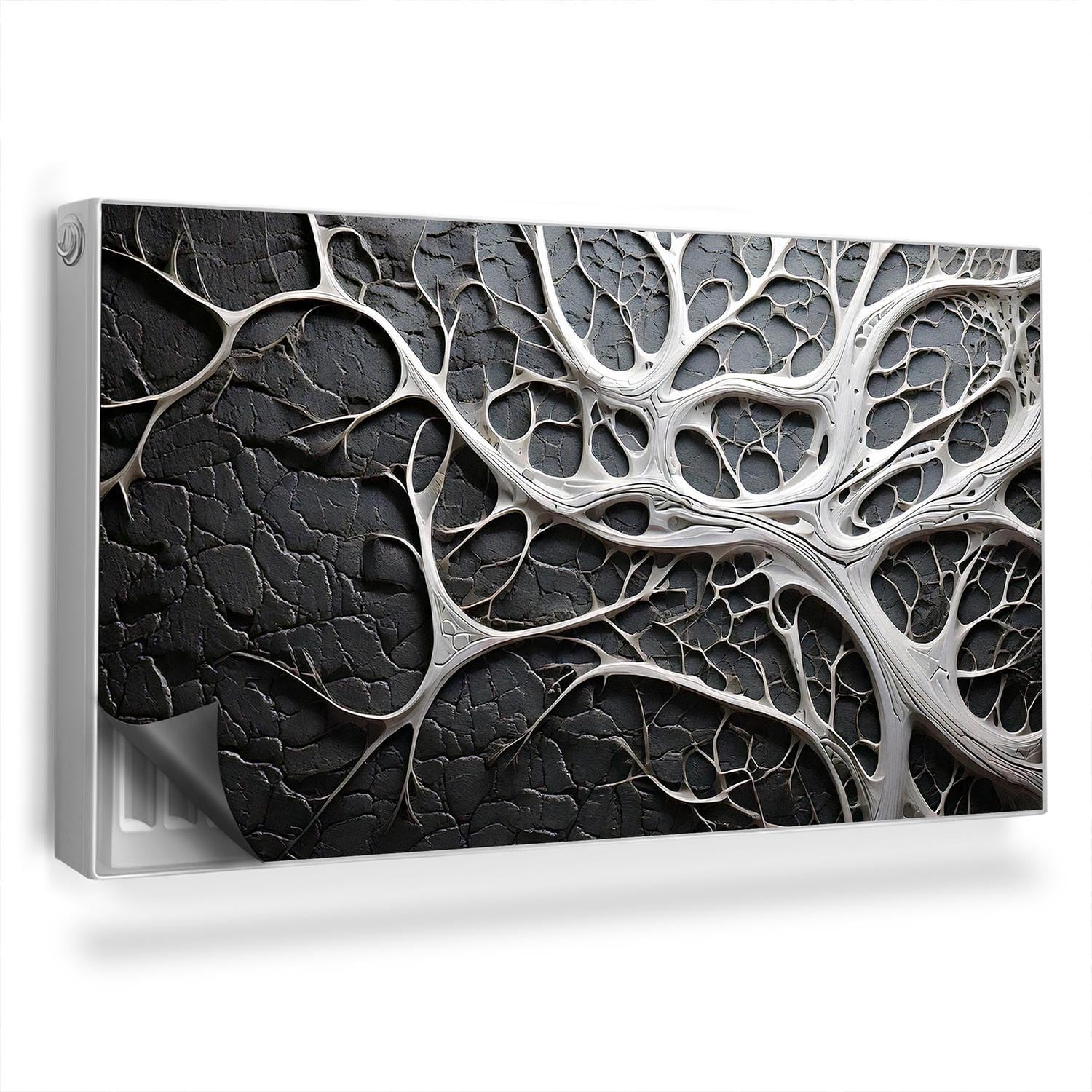 Panel decorativo de radiador y alfombrilla magnética 110x60 cm blanca