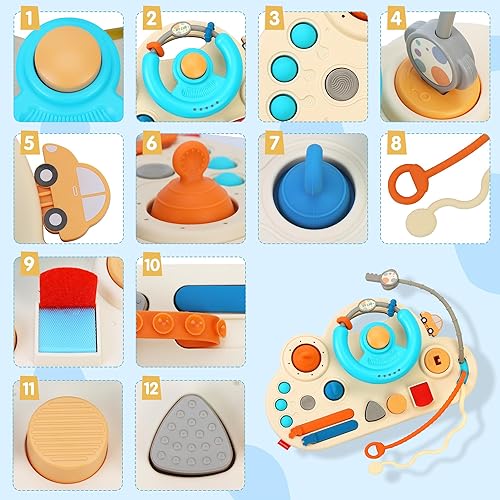 Vista 11 de Caterbee Juguetes para volante de conductor Baby Turn and Learn (azul)