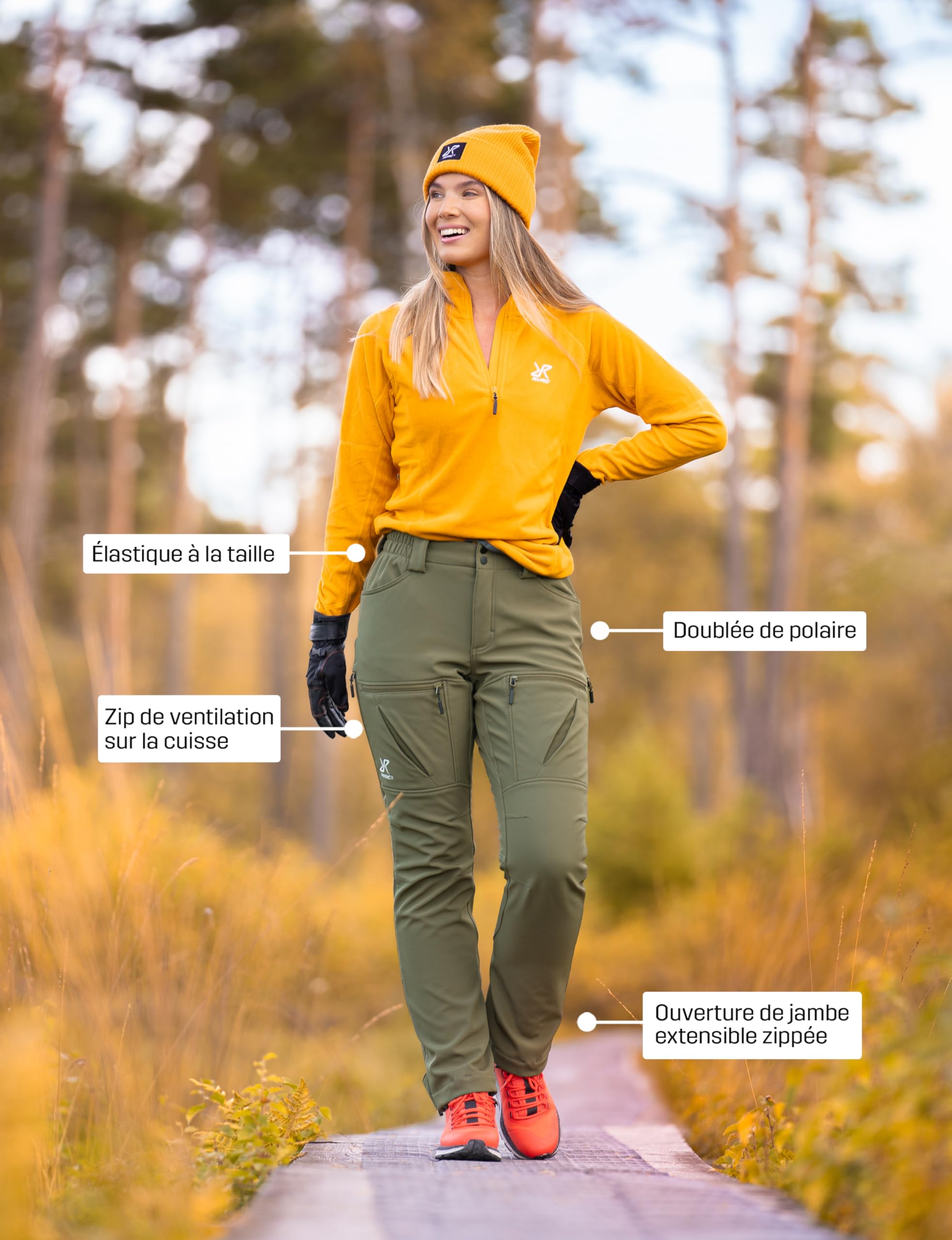 RevolutionRace Hiball Softshell Pants pour Femme, Pantalon d'extérieur pour la Randonnée