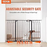 Vista 2 de VEVOR Baby Gate, 29.5"-53" Extra Wide, 30" High, Dog Gate for Stairs Doorways and House, Easy Step Walk Thru Auto Close Child Gate Pet Security Gate