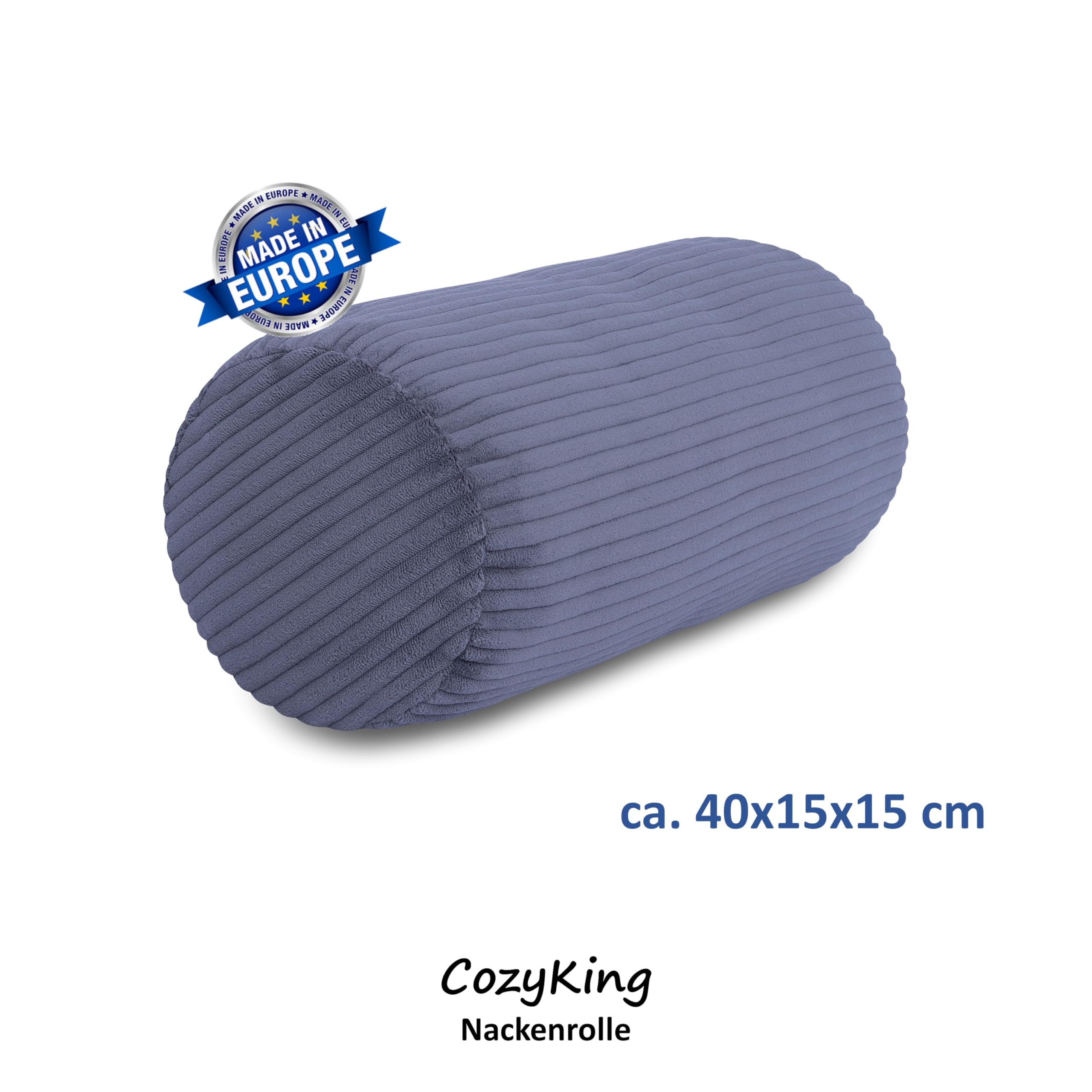 Nackenrolle Mit Memory Foam & Abnehmbarem Bezug – 11x45 Cm, Reisekissen Gegen Nackenschmerzen