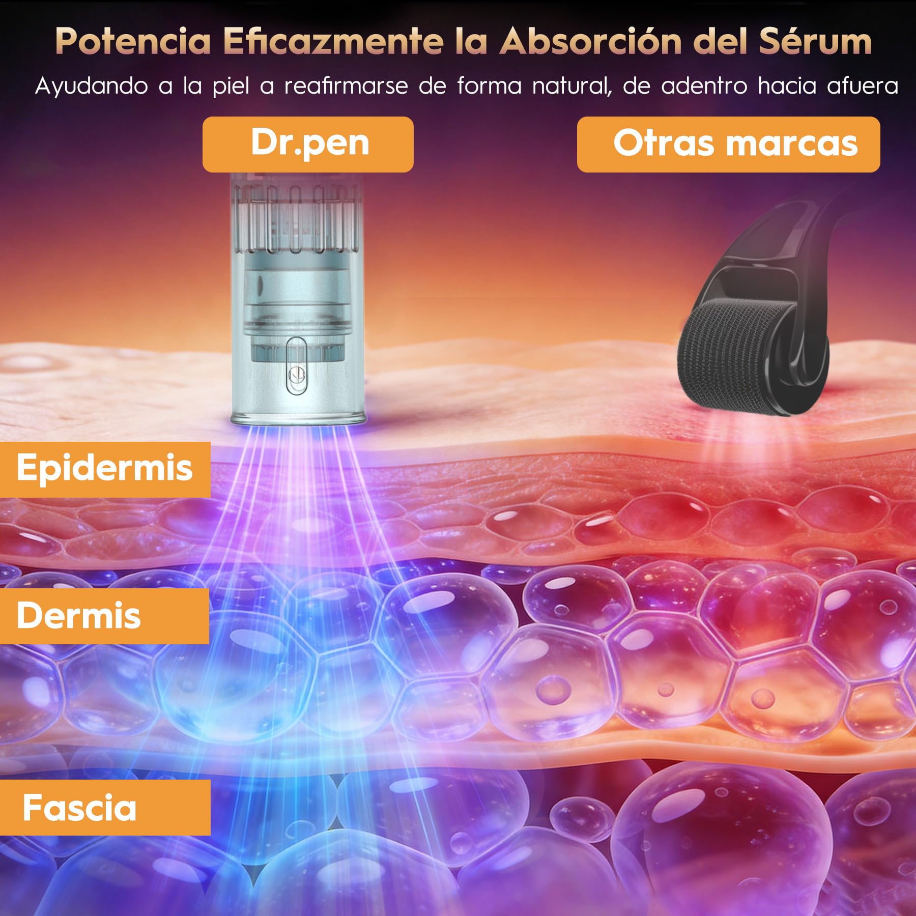 Dr.pen Ultima M7S - Lápiz de Microneedling Eléctrico e Inalámbrico, con 20 Cartuchos, 6 Niveles de Velocidad y Pantalla LED -Para el Crecimiento del Cabello, Rostro, Cuerpo y Cuidado de la Piel