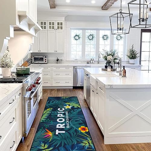 Miniatura 9 de Helthep Alfombra de cocina, 20 x 32 pulgadas, antideslizante, lavable, absorbe el agua, artículos esenciales de cocina para el hogar (1 unidad)