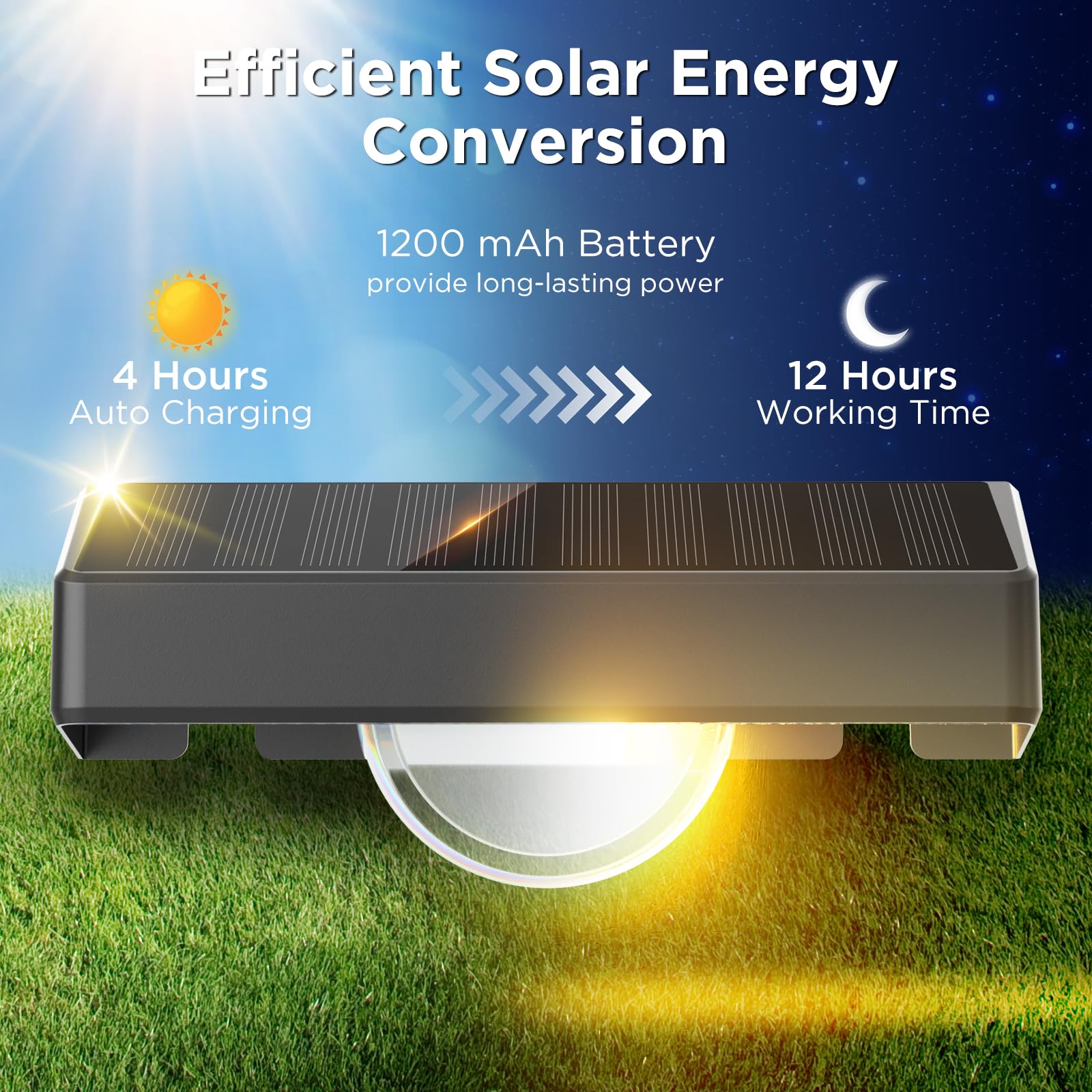 Quntis Solarna lampa ścienna zewnętrzna z efektem wiązki światła, 4 sztuki, 11 trybów świecenia (ciepła biel i zmiana kolorów RGB), IP44, wodoszczelne solarne oświetlenie ogrodzenia, do użytku na