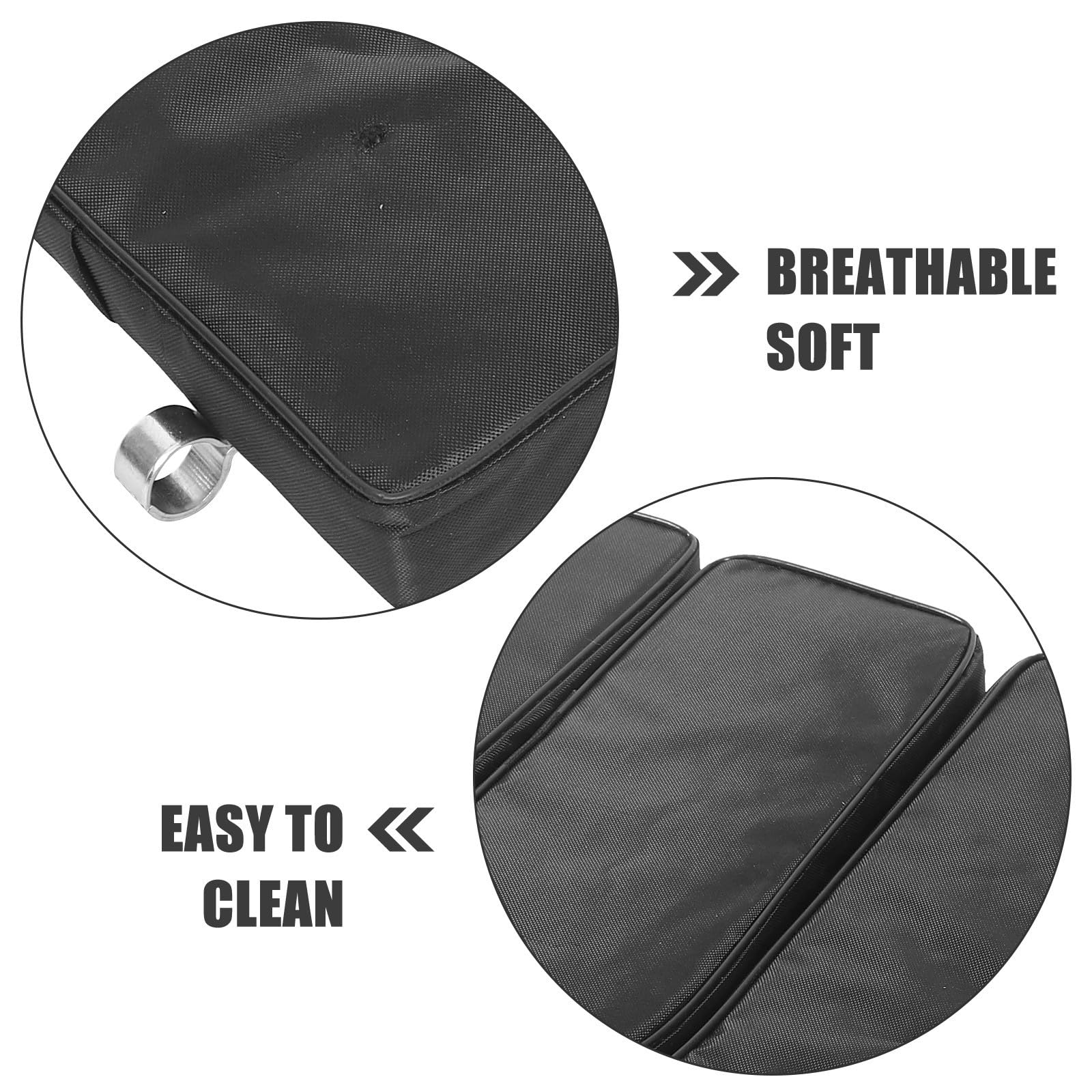 SOLUSTRE Negro Cojín de Esponja para Silla de Ruedas y Cuero