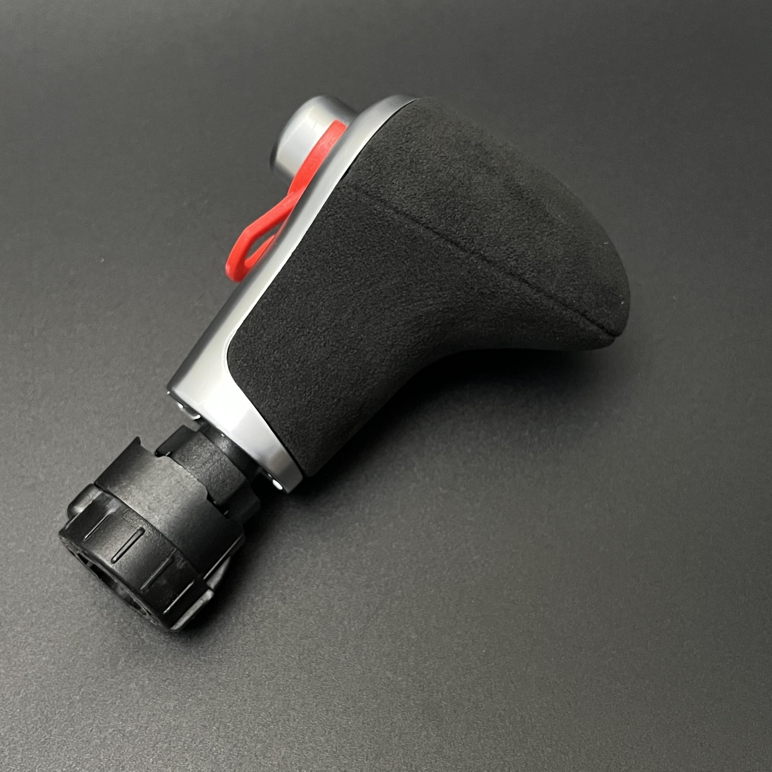 Ylyozmd Black Suede Leather Gear Shift Knob For Audi Q7 Q5 A3 A4 A5 A6 A7 C6 C7 4G1 713 139 4G1713139 Car Auto Parts(Black)
