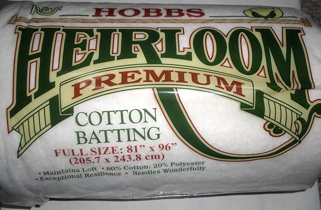 Hobbs Heirloom Premium Cotton: 81 x 96in (Full), Blend, White, 206x244x1 cm