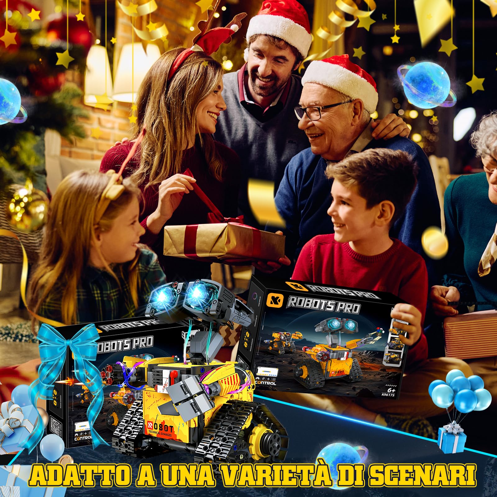 YOOHBERRYS Technic Robot Telecomandati per Bambini, 5-in-1 Kit di Costruzione di Robot Programmabile con App e Telecomando, Regalo Educativo per Ragazzi e Ragazze Dagli 6 ai 12 anni (Giallo)