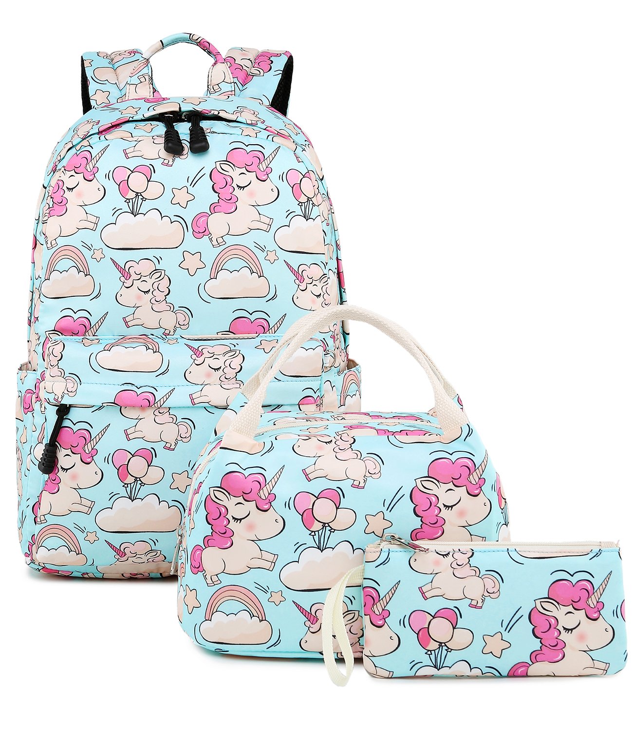 abshooCute Lightweight Unicorn Backpacks Girls School Bags Kids Bookbags