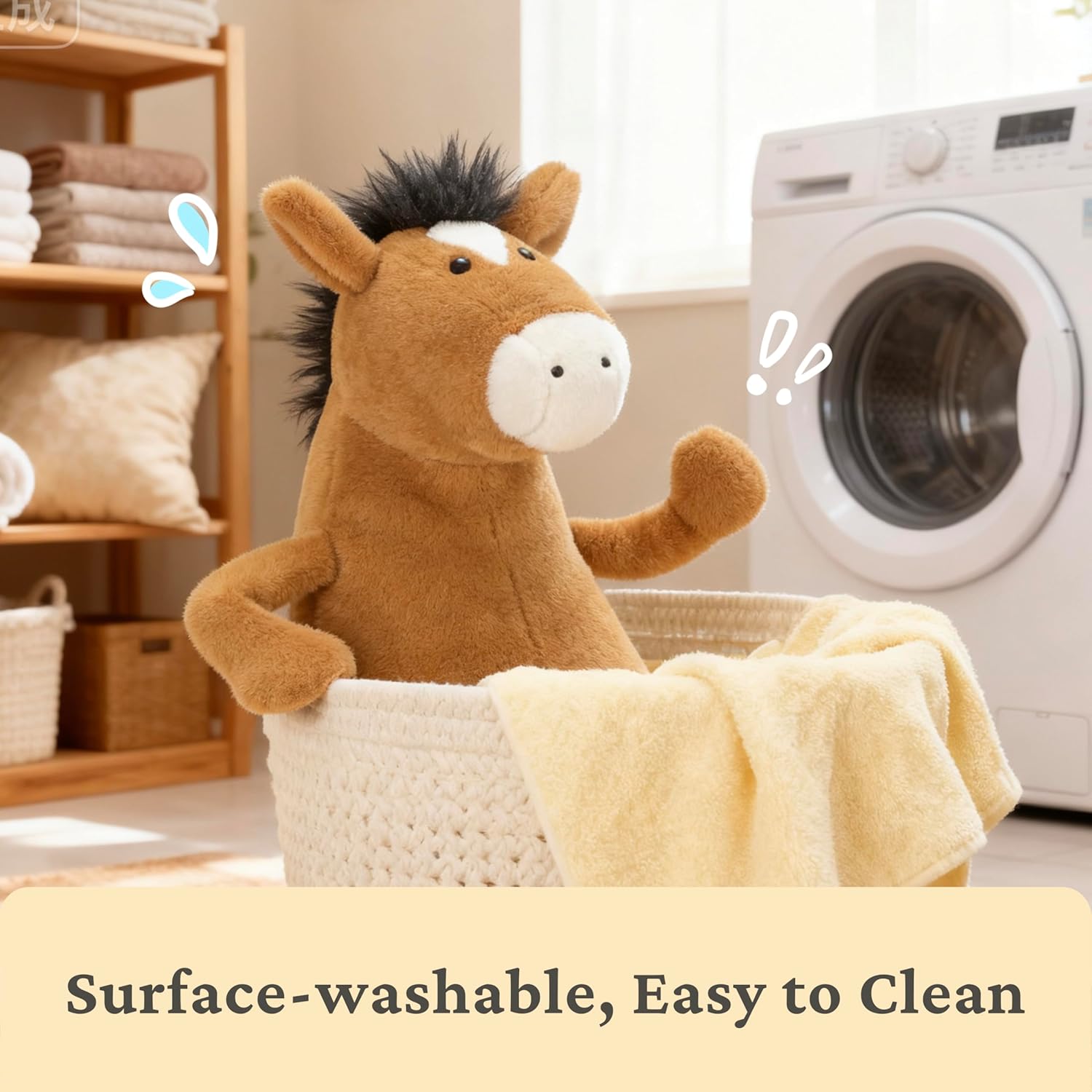 IKASA Horse Stuffed Animals Plush Toys,14.5" Cute Plushie Soft Cuddly Fluffy Toy, Gifts for Kids Girls - Image 7