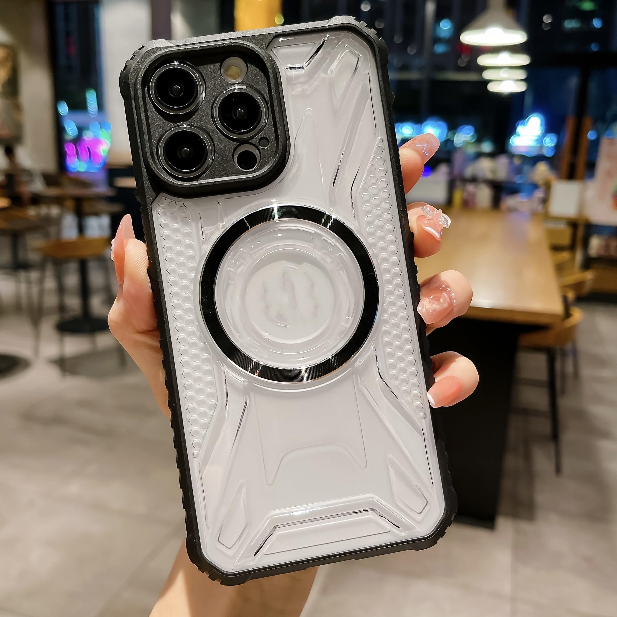 Coque iPhone 13 Pro Max noire rigide et transparente avec protection polycarbonate - 6