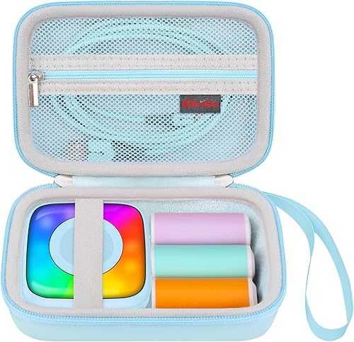 Elonbo Estuche de transporte para impresora de bolsillo Lebt Mini adhesiva, bolsa de viaje portátil para impresora térmica de etiquetas, soporte de