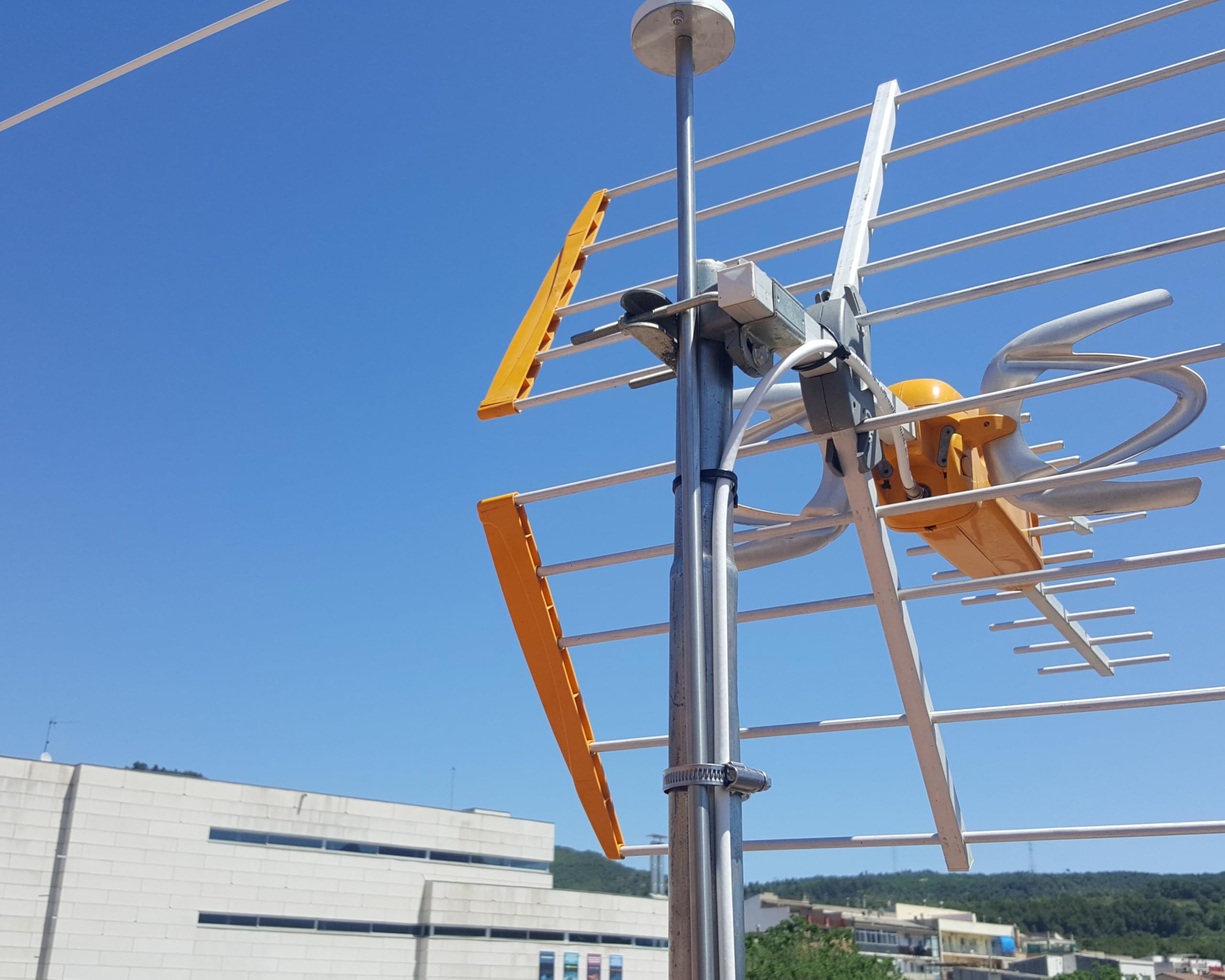 Remi Hogar Espantapájaros de Antenas para ahuyentar pájaros con garantía de fabricación EU | ﻿Eolo Destellante para Antena TV | Espantapájaros para Antenas de televisión