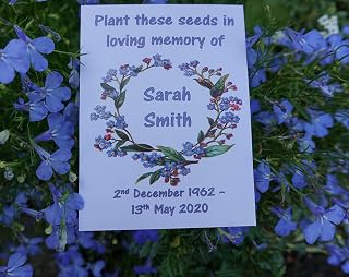Funeral Seed Packets Forget Me Not Flowers Memorial Remembrance Favour Personalised