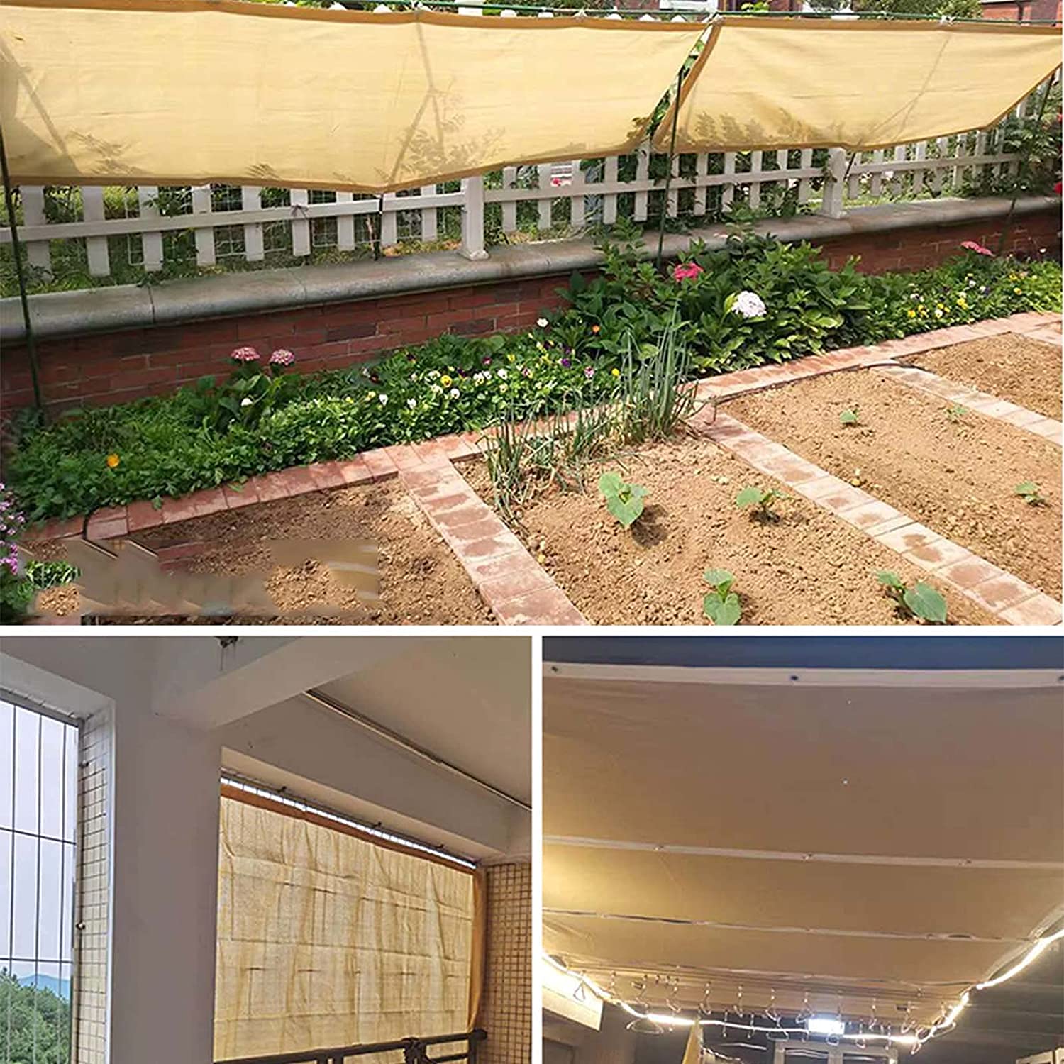 Sonnenschutznetz 2x4 Meter Mit Ösen - 80% Beschattung, HDPE, Für Garten Und Terrasse