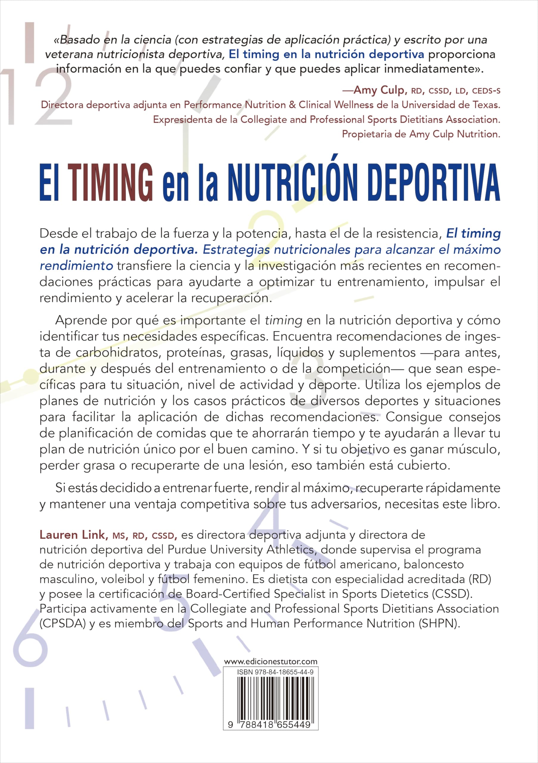 El Timing en la nutrición deportiva: Estrategias nutricionales para alcanzar el máximo rendimiento (DEPORTES)
