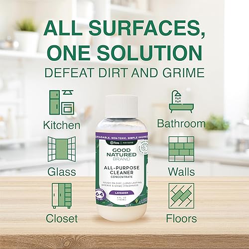 Miniatura 3 de Good Natured Brand Limpiador concentrado multiusos + botella de 16 onzas  Limpiador biodegradable multisuperficie  Aceite esencial de limón natural