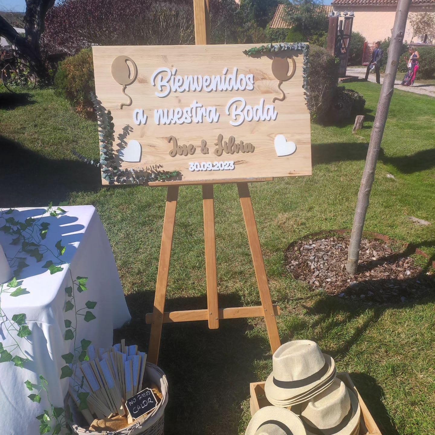 Placa de madera personalizada de bienvenida a nuestra boda | cartel de boda decoración de boda | placa de madera 80X50CM | Lulamuk
