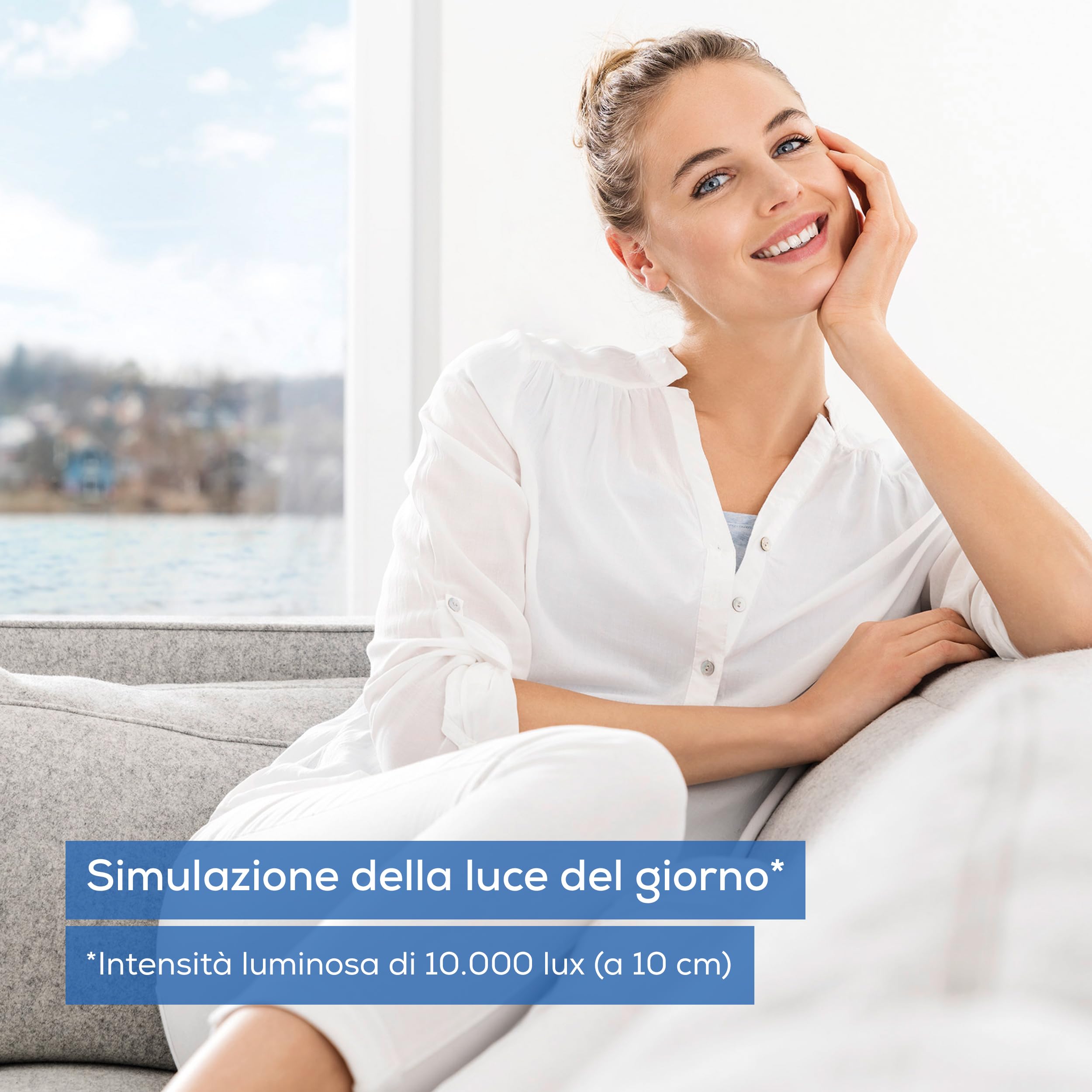 Beurer TL 100 Lampada SAD che simula la Luce Naturale del Giorno con doppia funzione luce da ambiente e connettibile con l'app Beurer LightUp