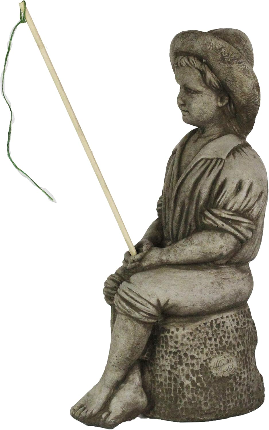 Axel The Fishing Boy Statue Home and Garden Statues Concrete Statuary