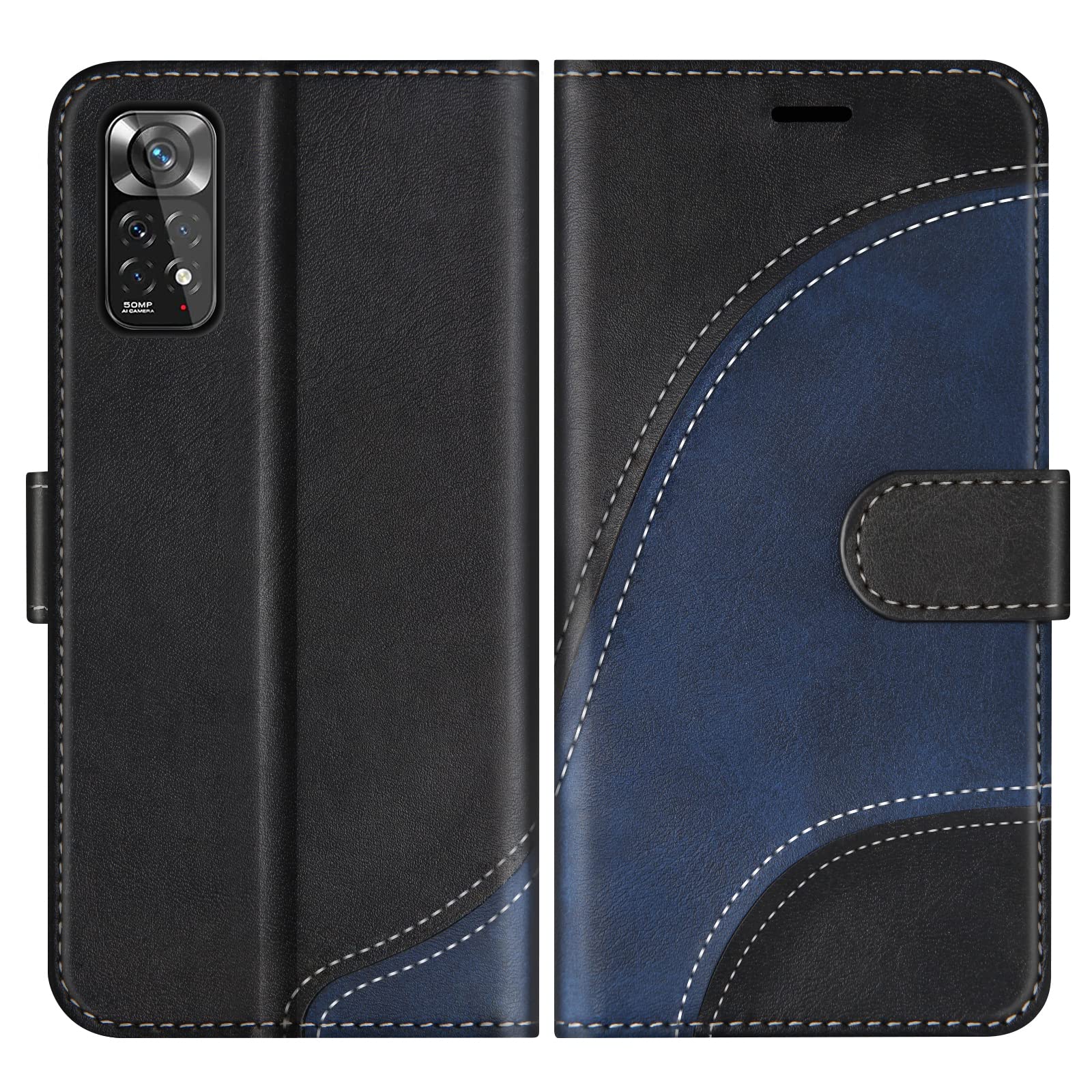 IDEWEI Custodia e cover per Xiaomi Redmi Note 10 4G Custodia a portafoglio in pelle con supporto per Xiaomi Redmi Note 10 4G Custodia per telefono custodia con slot per schede