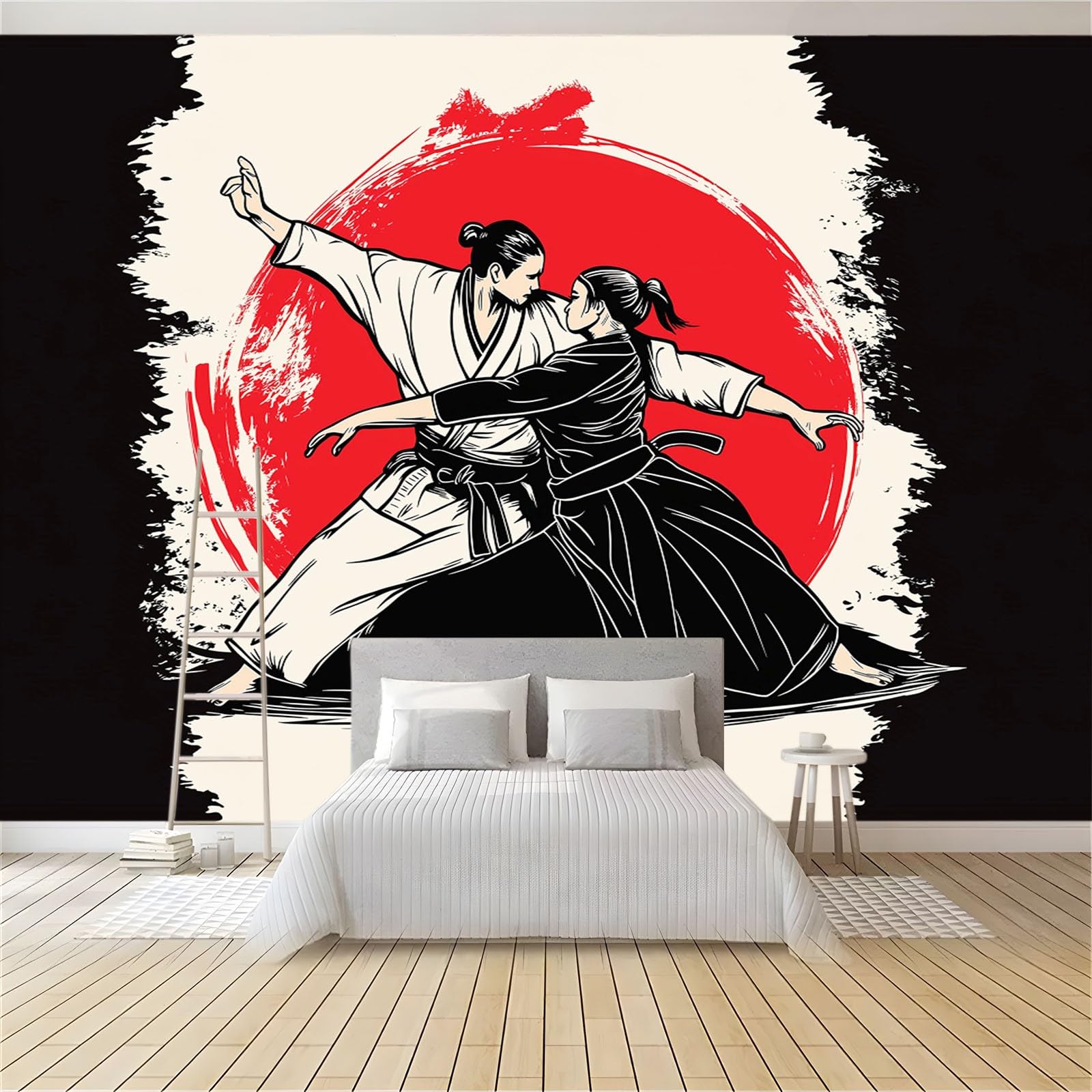 Cómics Japoneses Papel Pintado Pared Arte Marcial Japonés Aikido Papel Tapiz Tejido No Tejido Decoración De Pared Murales 300 X 210 Cm Fotográfic Sala De Estar Dormitorio Tv De Fondo Fotomurales
