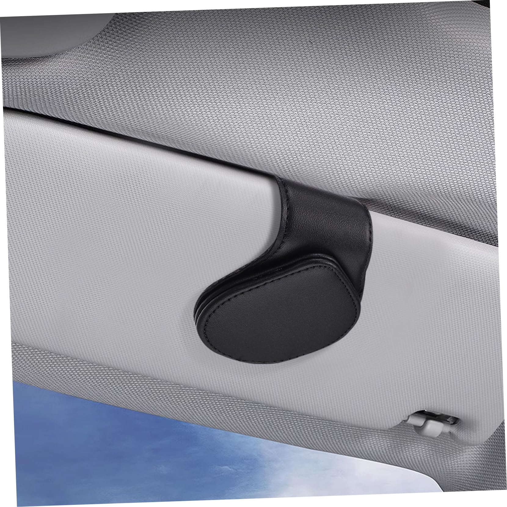 LIFKOME 6stücke Auto Sonnenbrillenhalterung Für Sonnenblende Brillenablage Für Auto Pu- Magnetische Halterung Für Brillen Und Karten Leicht Zu Installieren