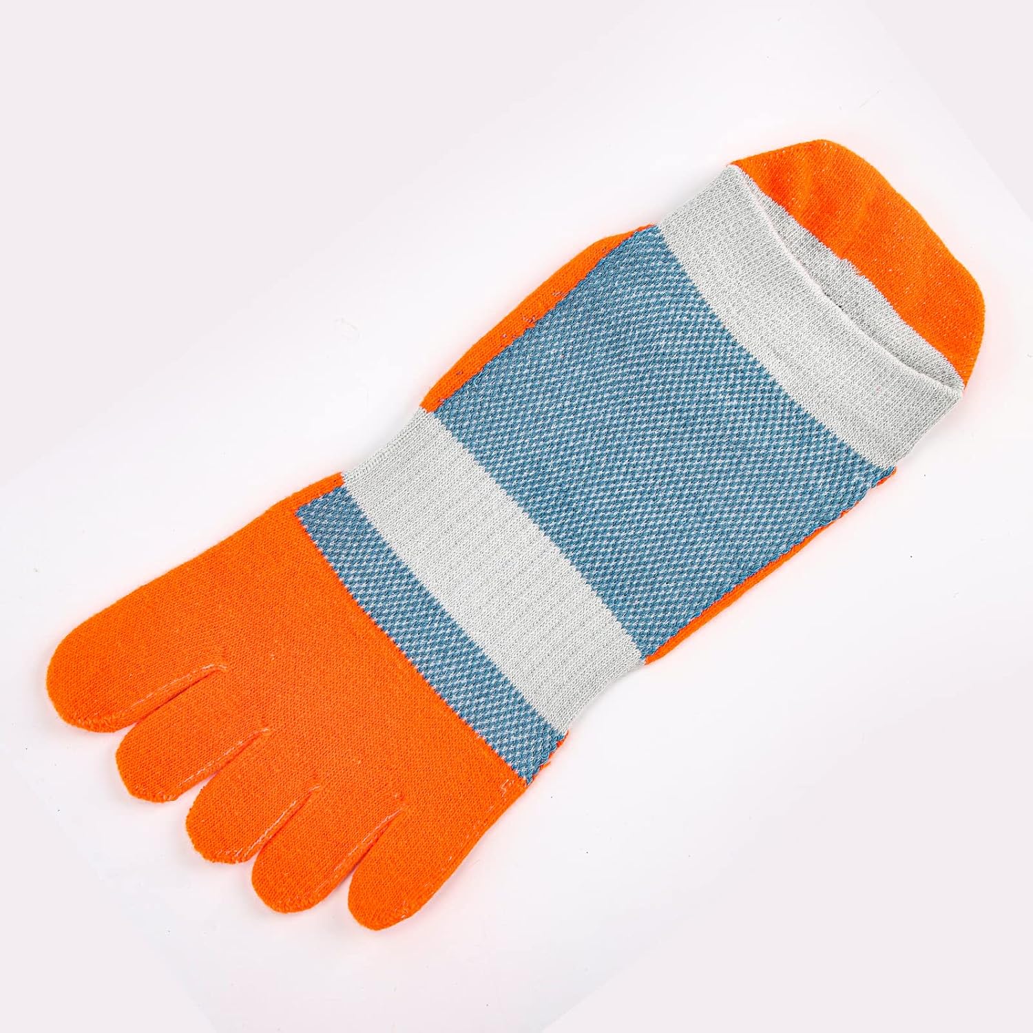 Men Toe Socks No Show Low Cut Athletic Wicking Cotton 5 Finger Split Toe 6 Pack - Image 7