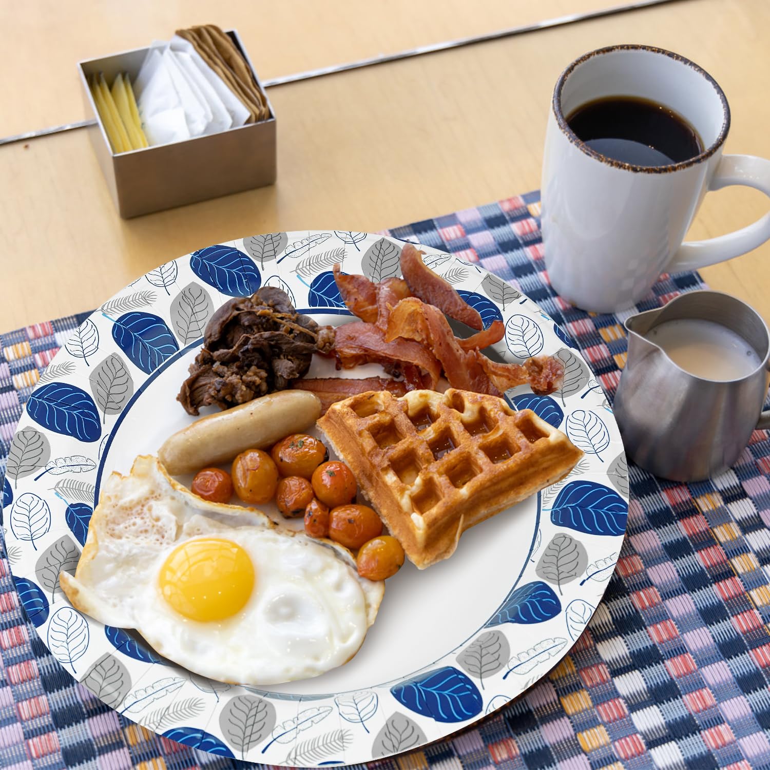 Ginkgo Lot De 140 Assiettes En Carton De 25,4 Cm, Passent Au Micro-ondes, Résistantes à La Trempe, Résistantes Aux Coupures, Assiettes En Carton Jetables En Vrac Pour Fête, Petit Déjeuner, Déjeuner