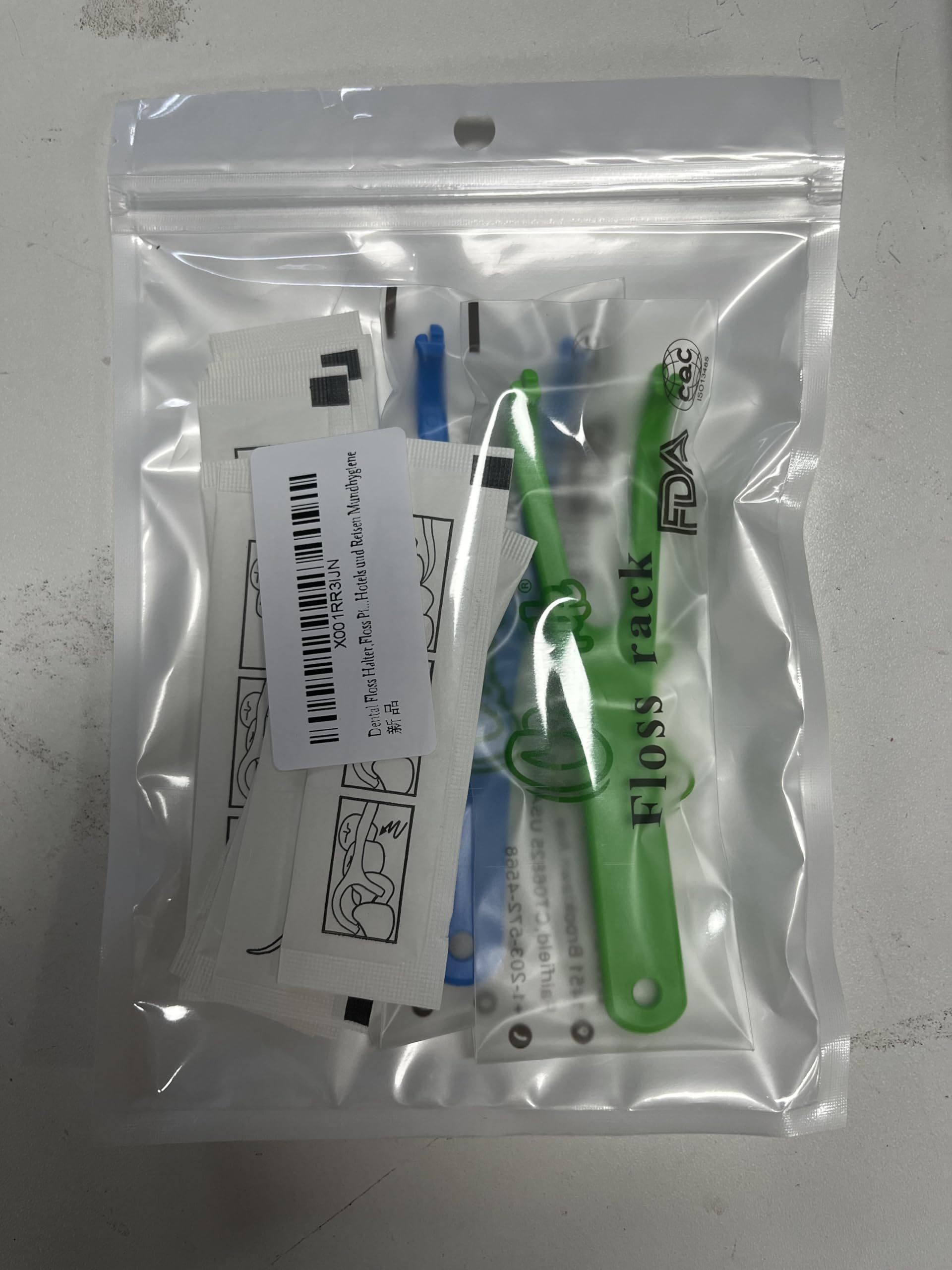 Uchwyt na flossy dentystyczne, wielokrotnego użytku, 2 uchwyty na zęby dentystyczne z 10 sztukami płetw dentystycznych, idealny dla rodzin, hoteli i podróży do higieny jamy ustnej