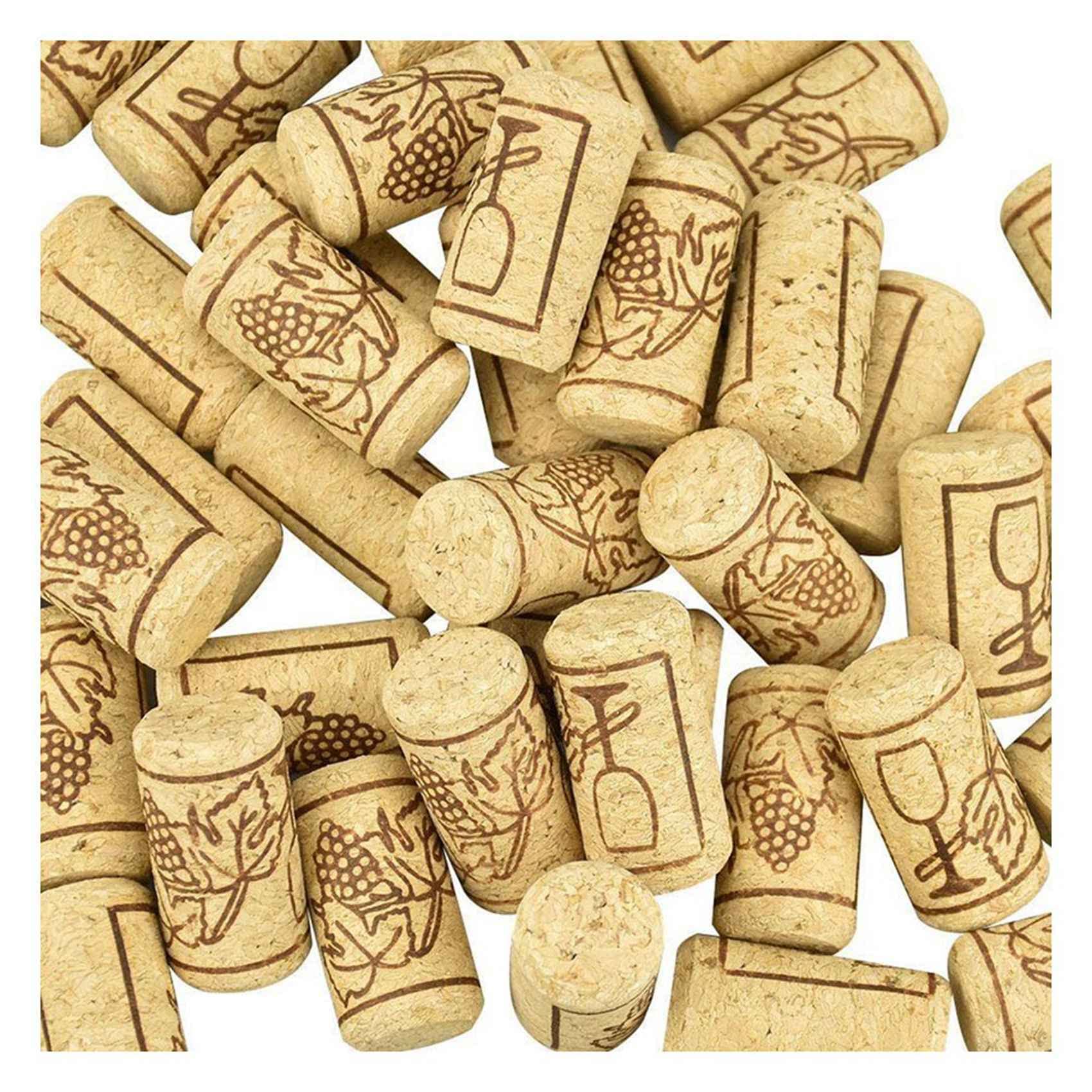 10 tappi per vino, in legno, per bottiglie di vino naturali, per decorazioni e hobby