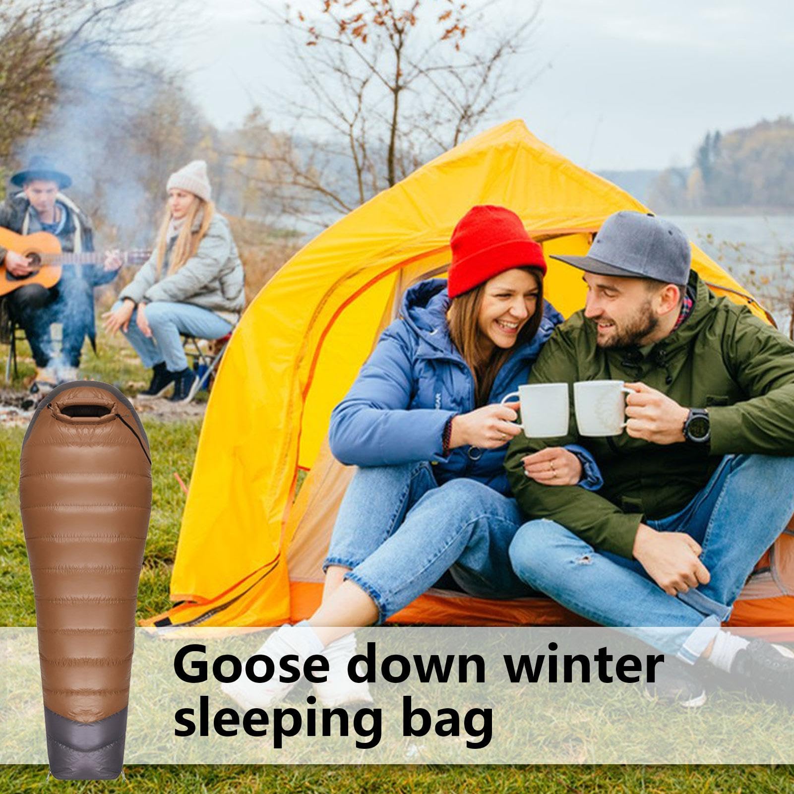 Saco de dormir de plumón – Saco de dormir ligero, saco de dormir de invierno para adultos | Saco de dormir compacto momia aislado saco de dormir para camping de senderismo, ver descripción