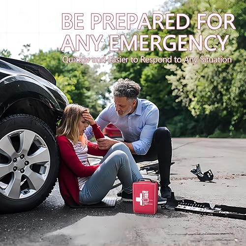 Miniatura 8 de Kit de primeros auxilios, kit de primeros auxilios para trauma mejorado con compartimentos etiquetados, kits médicos de emergencia con sistema