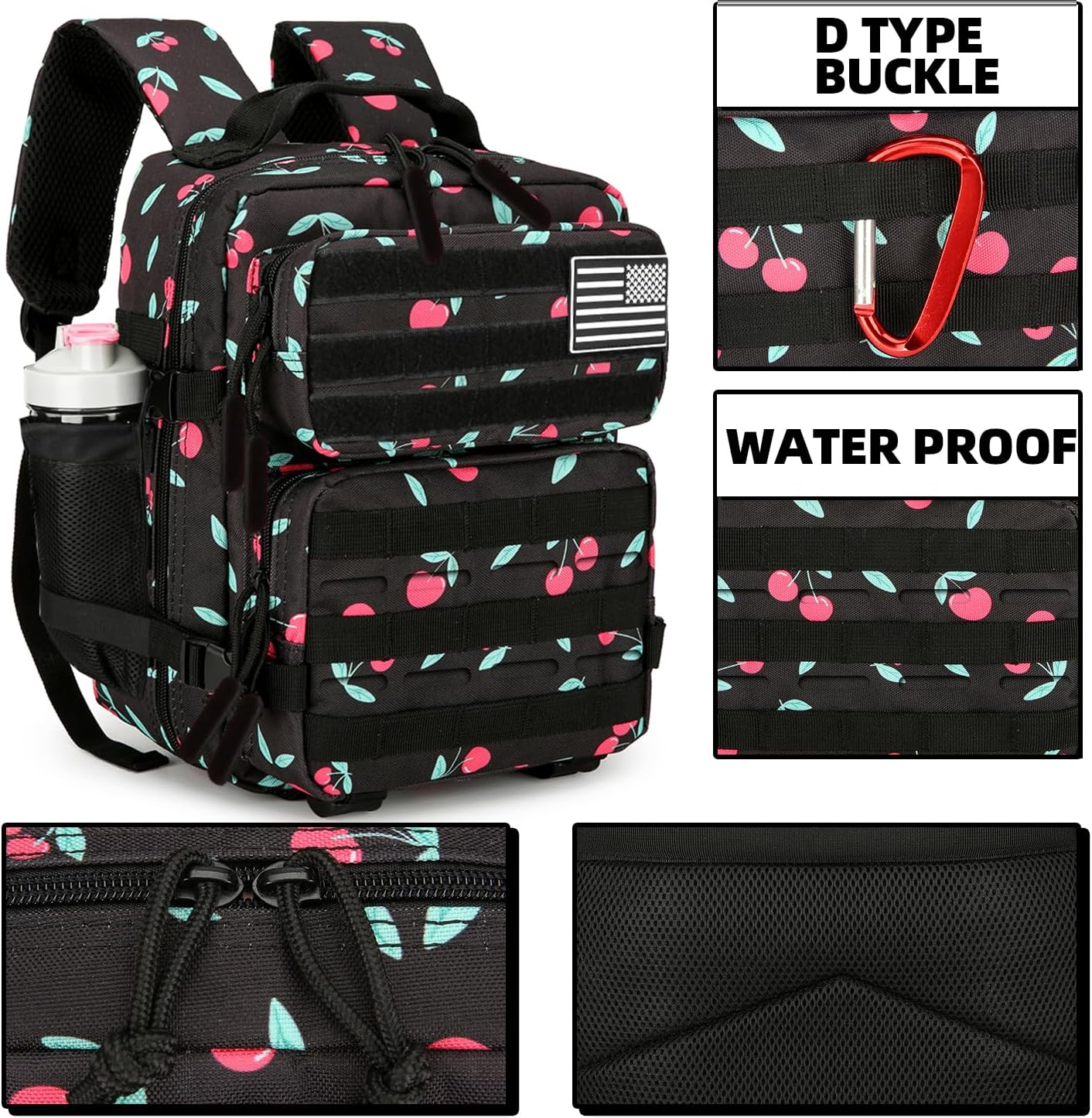 9L Mini Tactical Backpack for Men and Women Tactical Backpack Small for Hiking Small Tactical Bag Fitness Pack - Image 6